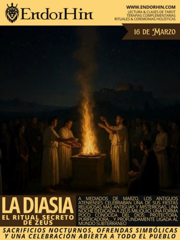 🏺✨ A mediados de marzo, los antiguos atenienses celebraban una de sus fiestas religiosas más antiguas: la Diasia.
Era una noche dedicada a Zeus Miliquio, una forma poco conocida del dios Zeus asociada a la purificación, la prosperidad y las fuerzas invisibles de la tierra.
La celebración reunía a toda la comunidad en rituales nocturnos realizados fuera de la ciudad.
Se ofrecían animales en sacrificio… y quienes no podían costearlos llevaban pasteles en forma de animales para participar igualmente en el rito.
Una tradición que muestra cómo la religión en la Antigua Grecia también era un acto comunitario y simbólico.
Desliza el carrusel y descubre este antiguo festival ateniense.
🏛️
.
.
.
.
.
.
.
#CalendarioPagano #Tarot #Mitologia #Historia #Astrologia