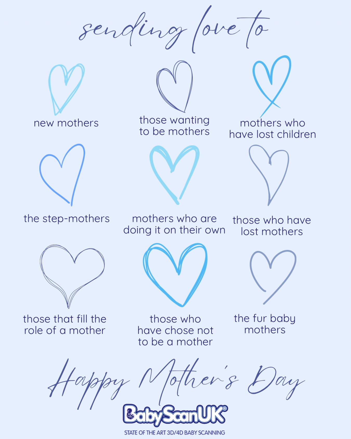 Happy Mother’s Day💙
Sending all of our love today✨
Team BabyScanUK🩵x