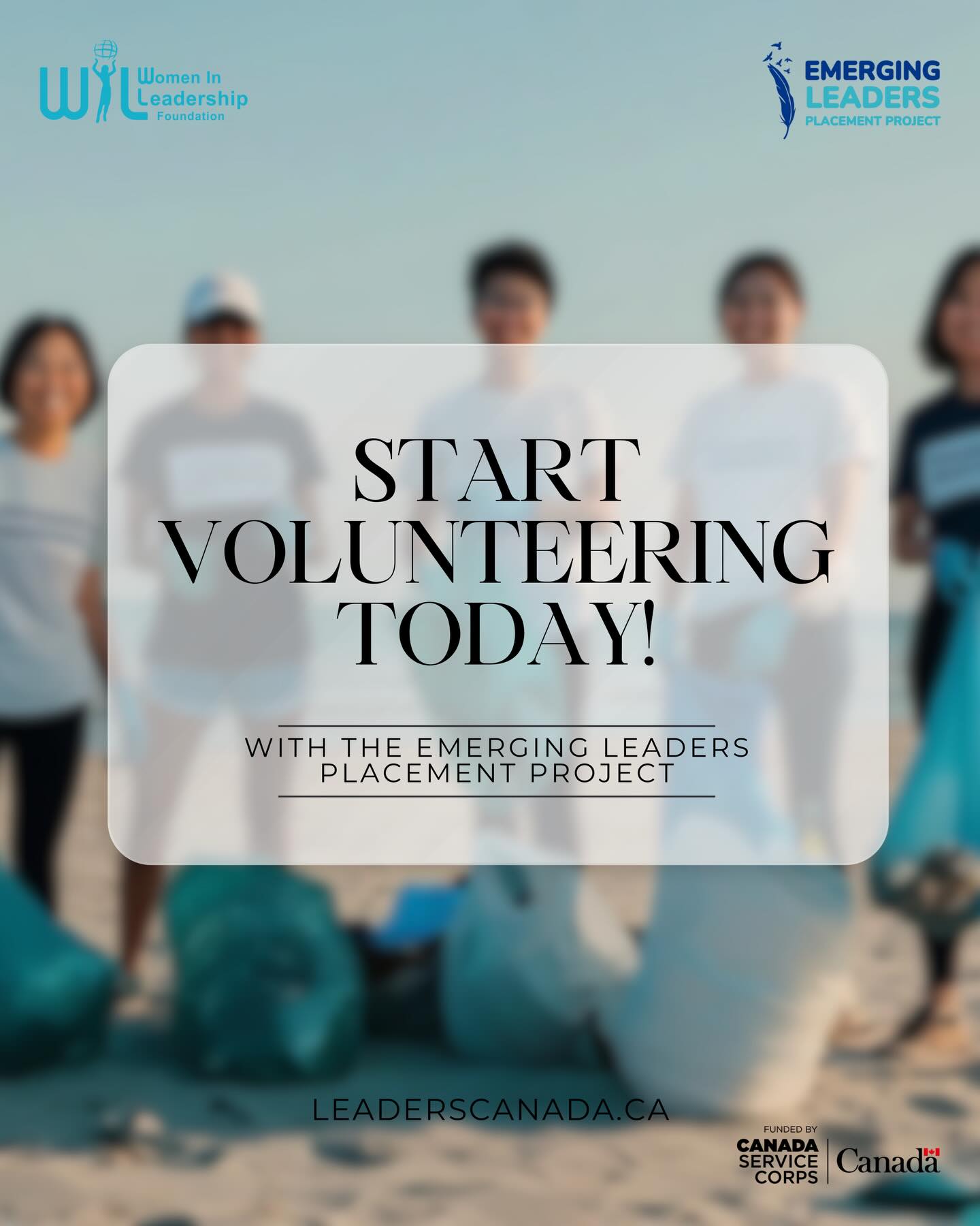 Start your leadership journey today 🌱
Volunteer with the Emerging Leaders Placement Project and gain hands on experience while making a real difference in your community. Connect with nonprofits across Canada, build valuable skills, and grow as a leader alongside other passionate youth.
📧 connect@womeninleadership.ca
🔗 Visit leaderscanada.ca to learn more and apply today
Proudly funded by Canada Service Corps
#CanadaServiceCorps #LeadersToday #YouthInCanada #EmergingLeaders #VolunteerOpportunities