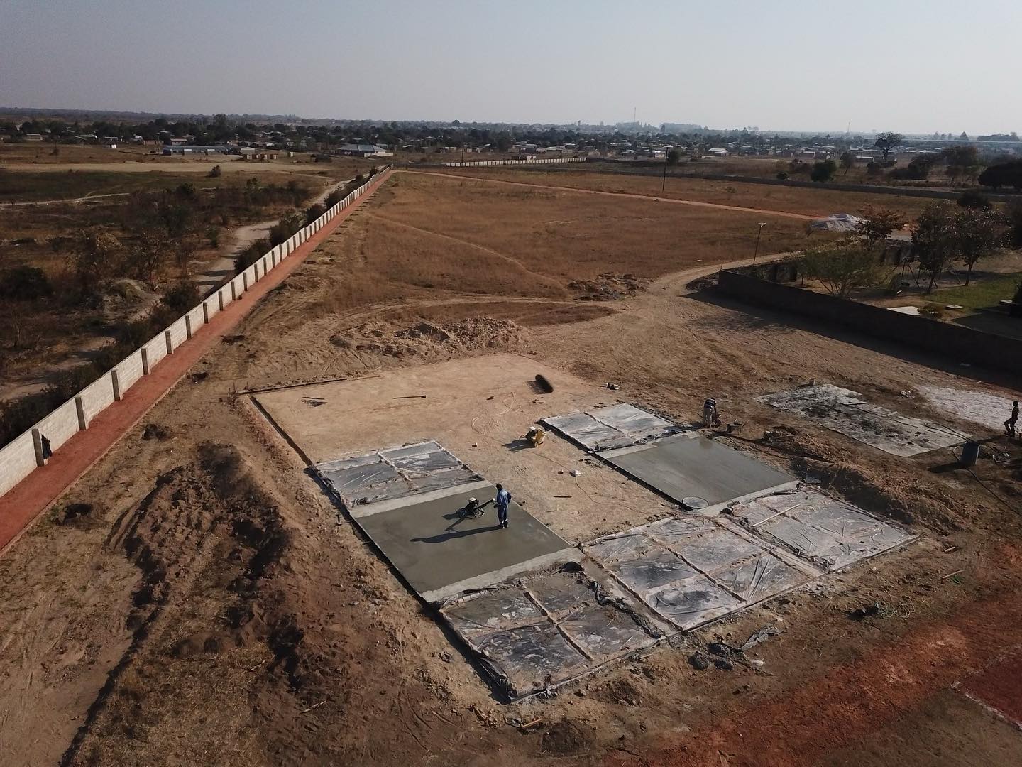 Court pouring has begun over this past week in Zambia! Excited to follow its progress virtually through our amazing partners @poeticeintl!