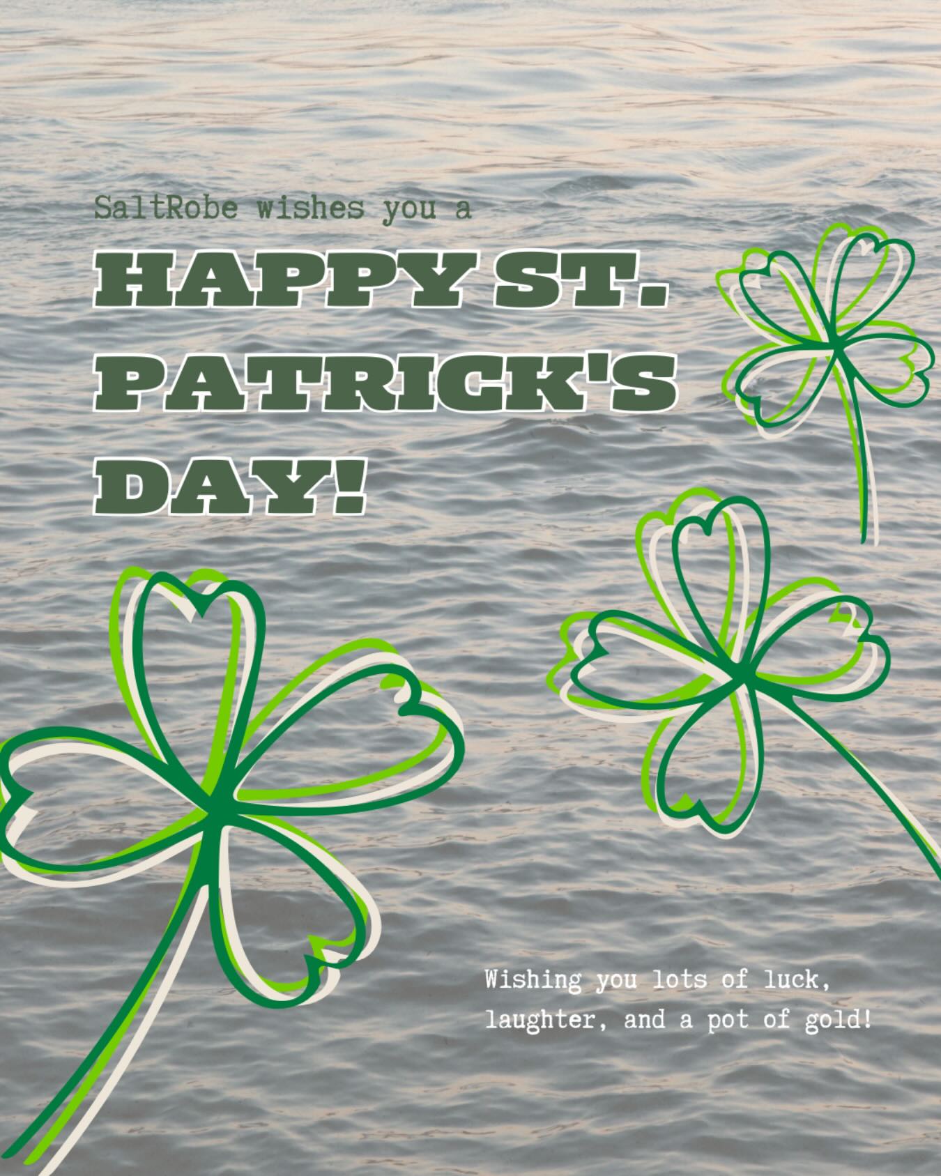 Happy St. Patrick’s Day from all here at SaltRobe HQ where we’re proud to be an Irish business ☘️