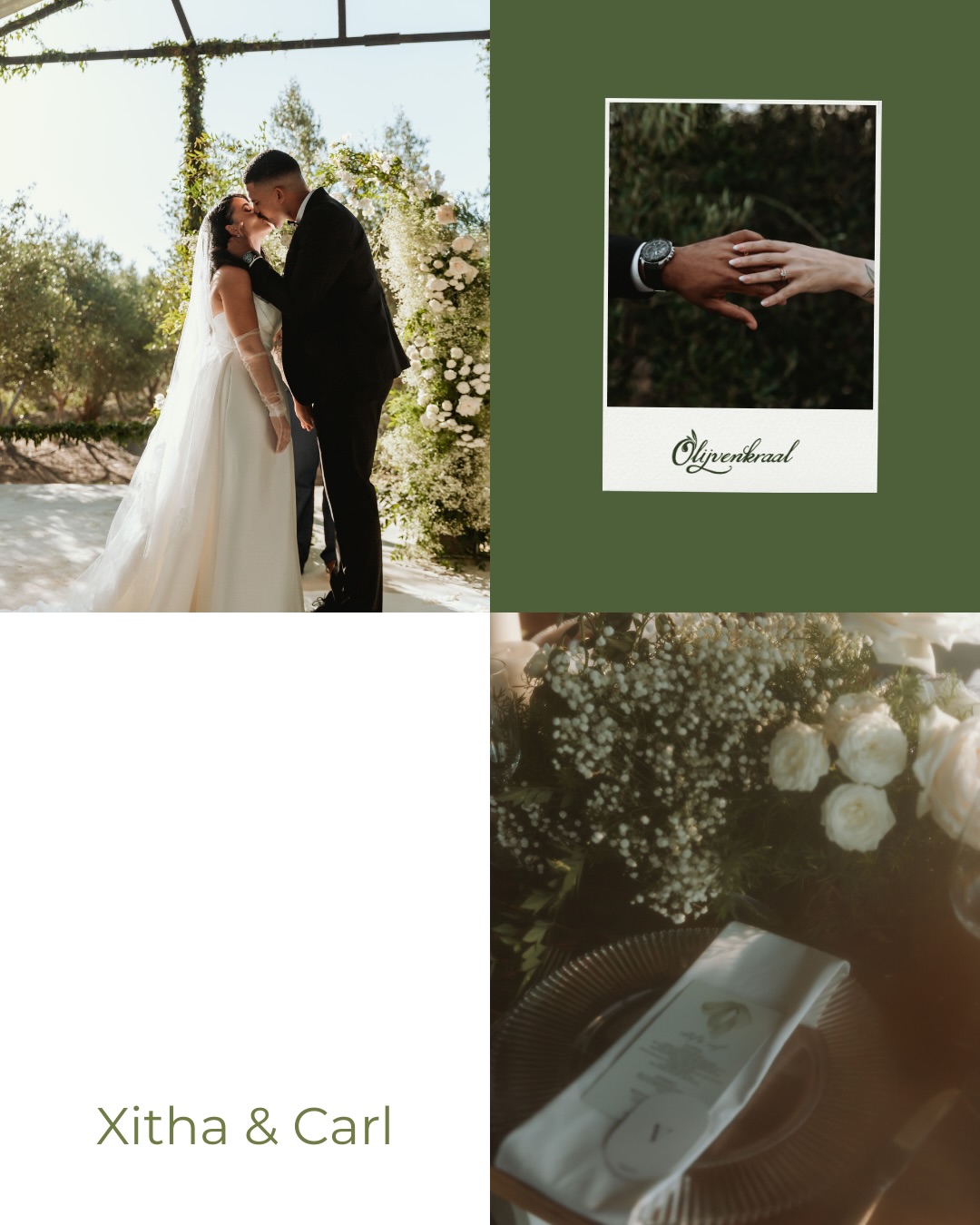Baby breath, white roses and white tones - Xitha and Carl’s day was minimalistic and stunning.
The tones flow so well with the open air olive grove ceremony area!
Here’s to Xitha & Carl! 🥂
Photographer: @one23cheese_photography