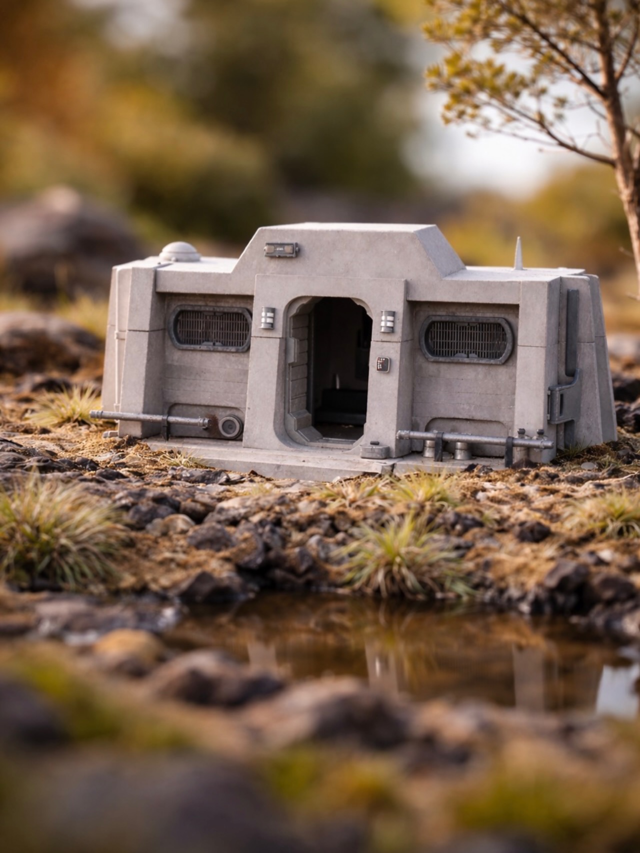 A quiet little sci-fi cabin with big frontier energy. In the new Small World Miniatures blog post, I’m diving into this Mandalorian-inspired cabin miniature with lore, design inspiration, practical build tips, and a collectible canvas print. Follow the link in bio to read the full post. #smallworldminiatures #miniature #diorama #scifiart #modelmaking starwarsinspired