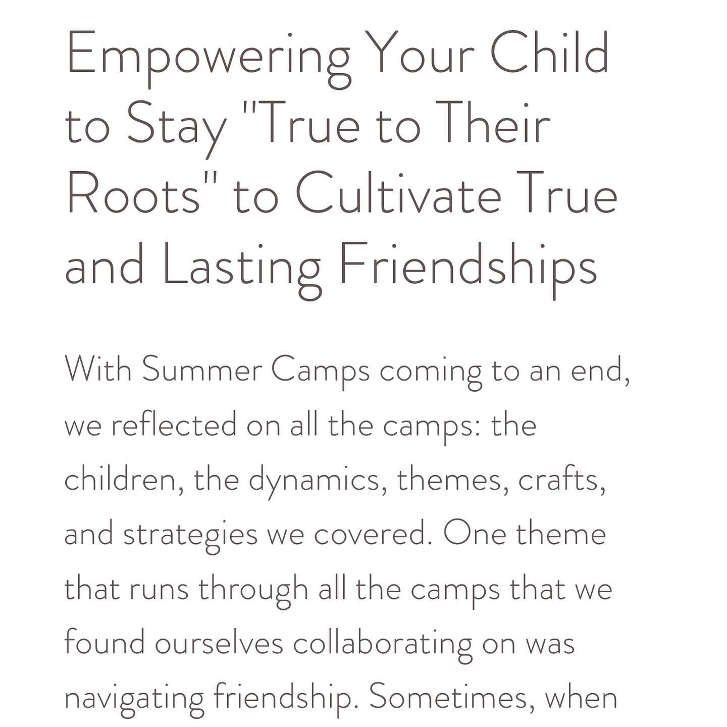 Check out our latest blog post on navigating friendships. Friendships can be tricky, especially at the beginning of the school year. Friendships take time and it's okay if they aren't apart of the crowd. It is hard to see your kiddo with hurt feelings but I imagine it would be harder seeing your child veering off from their authentic self to fit in. There is a friend for everyone. Reminder to be kind. Listen. And in the end, all anyone wants is to belong ๐ค๐ผ
