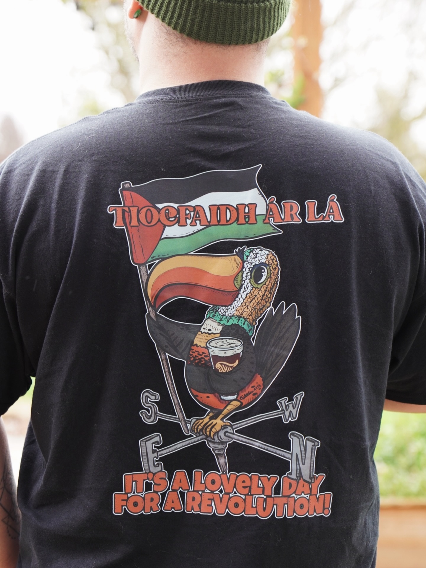 I admire Ireland and their continued fight for human rights, freedom and a united country. I made this because it’s inspiring to me to see a country stand strong together for something good. I have a hard time speaking out to say the things that need to be said, maybe I’ll say the wrong thing or lose a new customer for the print shop. Some made up assumption of loss put there strategically by those doing the harm. It’s a small act of resistance on my part by making art that I feel represents how I feel, but it’s a step worth taking.
-
Free Palestine. End genocide, no kings and tiocfaidh ár lá. Our day will come.