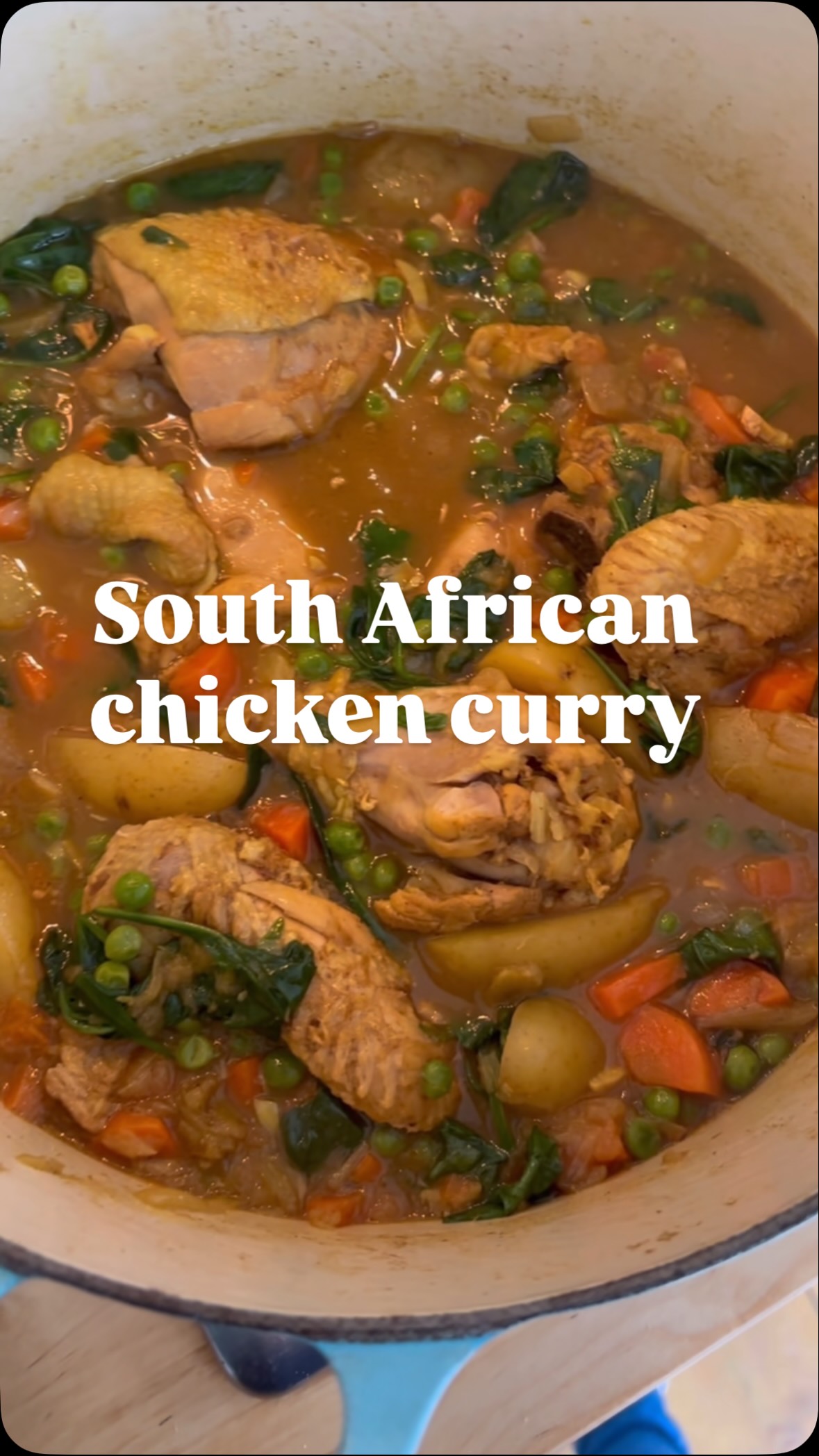 The recipe you’ve not been waiting for. South African chicken curry!
Ingredients:
Chicken - legs and wings for good flavour and not dry
Onion
Garlic
Carrots
Waxy potatoes (so they not mushy)
Peas
Spinach (optional)
Fresh ginger
Apple (optional)
Chicken stock
Cumin
Cinnamon
Ground coriander
Turmeric
Raja spice mix. I opted for Mild & Spicy but sometimes use Medium (available in South African shops - google your nearest)
Brown the chicken. Set aside.
Fry onion and carrots 5-10 mins then add garlic & ginger & spices. Cook 5 mins. Careful not to accidentally overdo the cinnamon or get the spices all over yourself.
While that’s happening, parboil potatoes 5 mins. Drain.
Add chicken back in. Add grated apple & chutney.
Add stock, simmer 30 mins
Add potatoes. Cook 10 mins.
5 mins before serving in go the peas and spinach.
GO!
Lemme know if you make it!