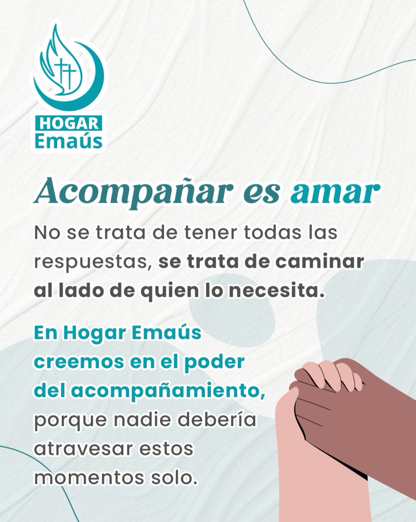 Acompañar es estar, escuchar y sostener en los momentos más difíciles. 💙
En nuestro nuevo blog te compartimos cómo, en Hogar Emaús, el acompañamiento se convierte en esperanza para muchas familias.
✨ Te invitamos a leerlo completo en nuestra página web. #HogarEmaus