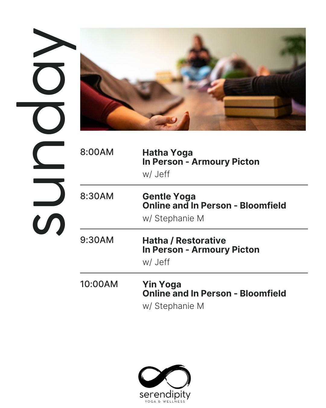 Sundays at Serendipity Yoga offer space to reset, restore, and move into a new week feeling grounded.
Join us at The Armoury in Picton or at our Bloomfield studio, with select practices also available online so you can practice from wherever you are. Whether you feel like getting out to the studio or staying cozy at home, you can choose the experience that supports you best today.
Listen to how you feel, meet yourself there, and take time for movement, breath, and connection this Sunday.
Book now at serendipityyoga.ca
#serendipityyoga
#healthymovementyourway
#yogapec
#easylikesundaymorning