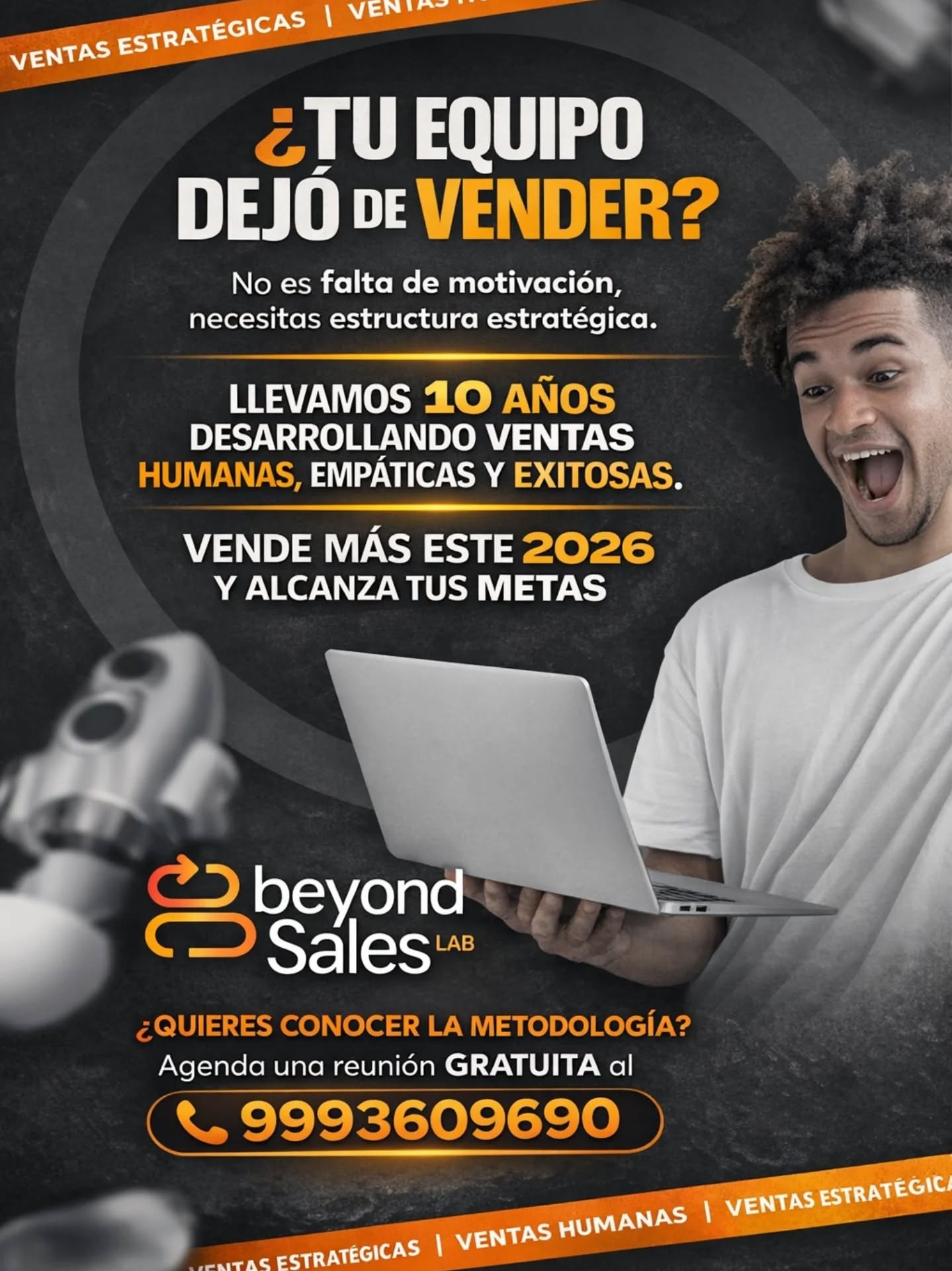 Muchos equipos comerciales no tienen un problema de actitud.
Tienen un problema de estructura de ventas.
Después de 10 años trabajando con equipos comerciales, vimos el mismo patrón:
vendedores motivados… pero sin sistema.
En Beyond Sales Lab diseñamos metodologías de ventas humanas, empáticas y estratégicas que convierten conversaciones en resultados.
📈 Si tu equipo dejó de vender como antes, es momento de revisar la estructura.
📞 Agenda una reunión gratuita
999 360 9690