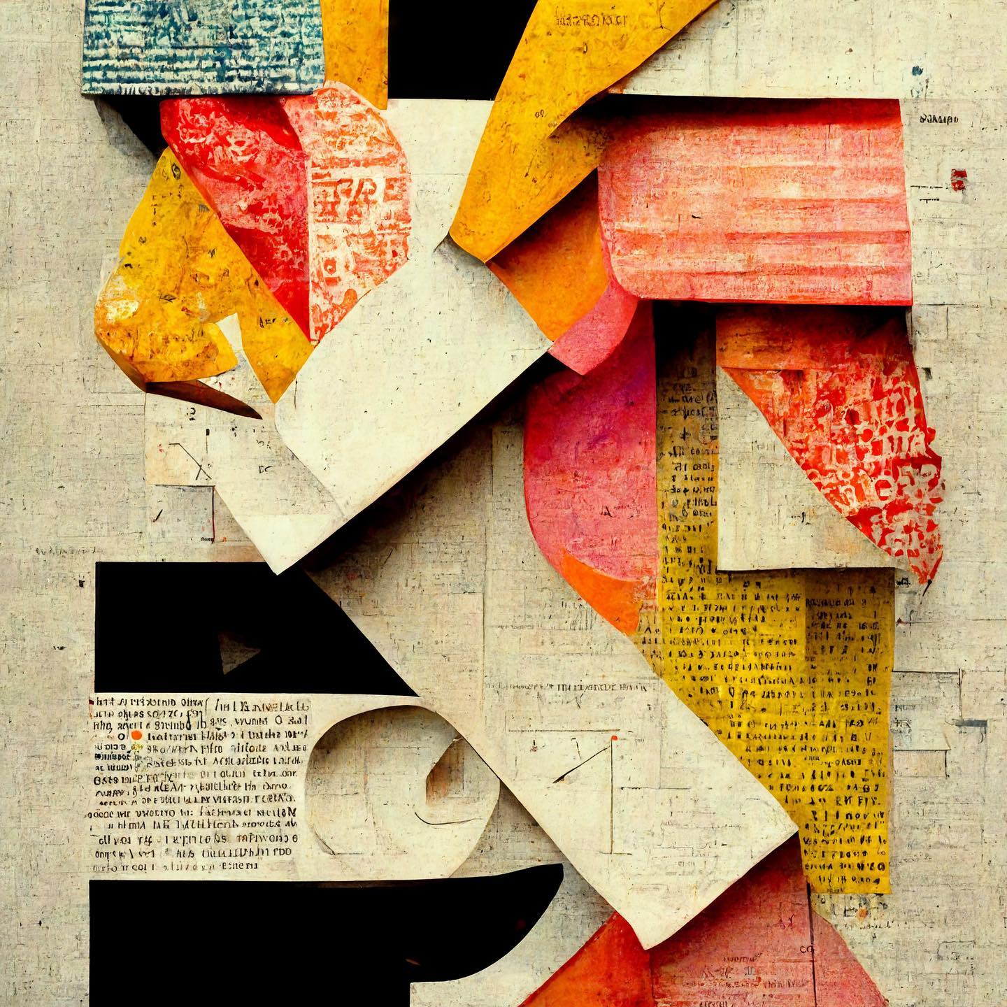 Paper structured collage #midjourney #typography