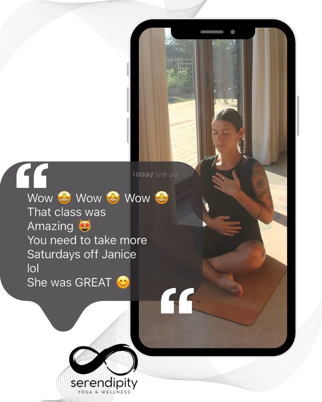 Sometimes the best feedback comes right after class.
One of our clients summed up Saturday’s practice perfectly:
“Wow, Wow, WOW. That class was amazing. You need to take more Saturdays off Janice. She was great.”
Carly led a beautiful practice that left everyone feeling strong, grounded, and refreshed. We’re so grateful to have instructors who bring their own unique energy and perspective to the studio while supporting the same intention we hold in every class at Serendipity Yoga: healthy, mindful movement for body, mind, and spirit.
Thank you, Carly, for sharing your practice with our community. And thank you to our wonderful clients who make this space so special.
#serendipityyoga
#yogapec
#healthymovementyourway
#bestinstructors