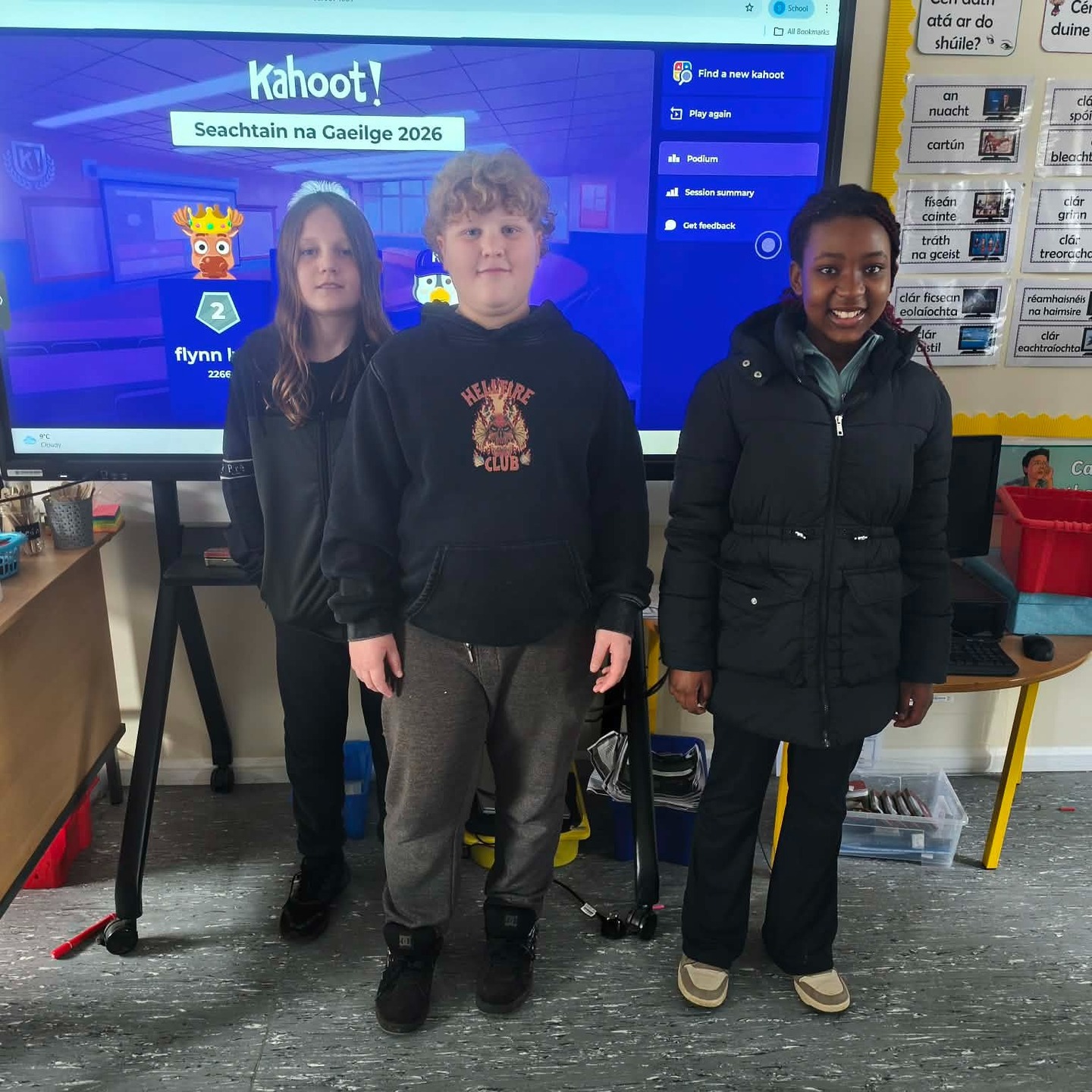 Seachtain na Gaeilge Tráth na gCeist
Well done to everyone who participated.
Comhghairdeas leis na buaiteoirí! 👏