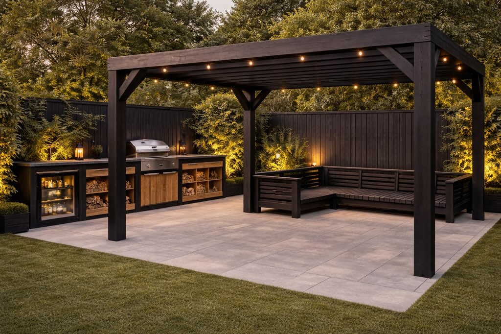 🌿 Get Your Garden Summer Ready – Complete Patio Package 🌿
Transform your outdoor space into a stunning entertaining area with our bespoke handcrafted patio package by Be You Bespoke Furniture Ltd.
This beautifully designed bundle combines style, durability, and functionality, creating the perfect setting for relaxing evenings, family gatherings, and summer BBQs.
Package Includes
✔ Solid timber 4-post pergola (approx. 4m x 3m)
✔ Handcrafted corner sofa frame in our signature chunky timber design
✔ 3m outdoor kitchen unit with shelving and storage
✔ All finished in our modern black and stained timber style
Each piece is hand built from quality timber, designed to create a luxury outdoor living space that looks incredible in any garden.
Bundle Price
💰 £3,499
Please note
Appliances and services are not included in this price, including:
• BBQ appliances
• Fridge
• Sink and plumbing
• Electrical work
These can be added as optional extras depending on your requirements.
Why Choose Us?
✔ Hand built in the UK
✔ Heavy duty solid timber construction
✔ Modern black & natural wood finish
✔ Bespoke sizes available
✔ Designed to last
Perfect for:
• Garden entertaining areas
• Outdoor kitchens
• Patio transformations
• Pergola lounge spaces
📍 Based in Essex
📩 Message us to discuss your garden project or for a personalised quote.
Be You Bespoke Furniture Ltd
Crafting outdoor spaces that bring people together.