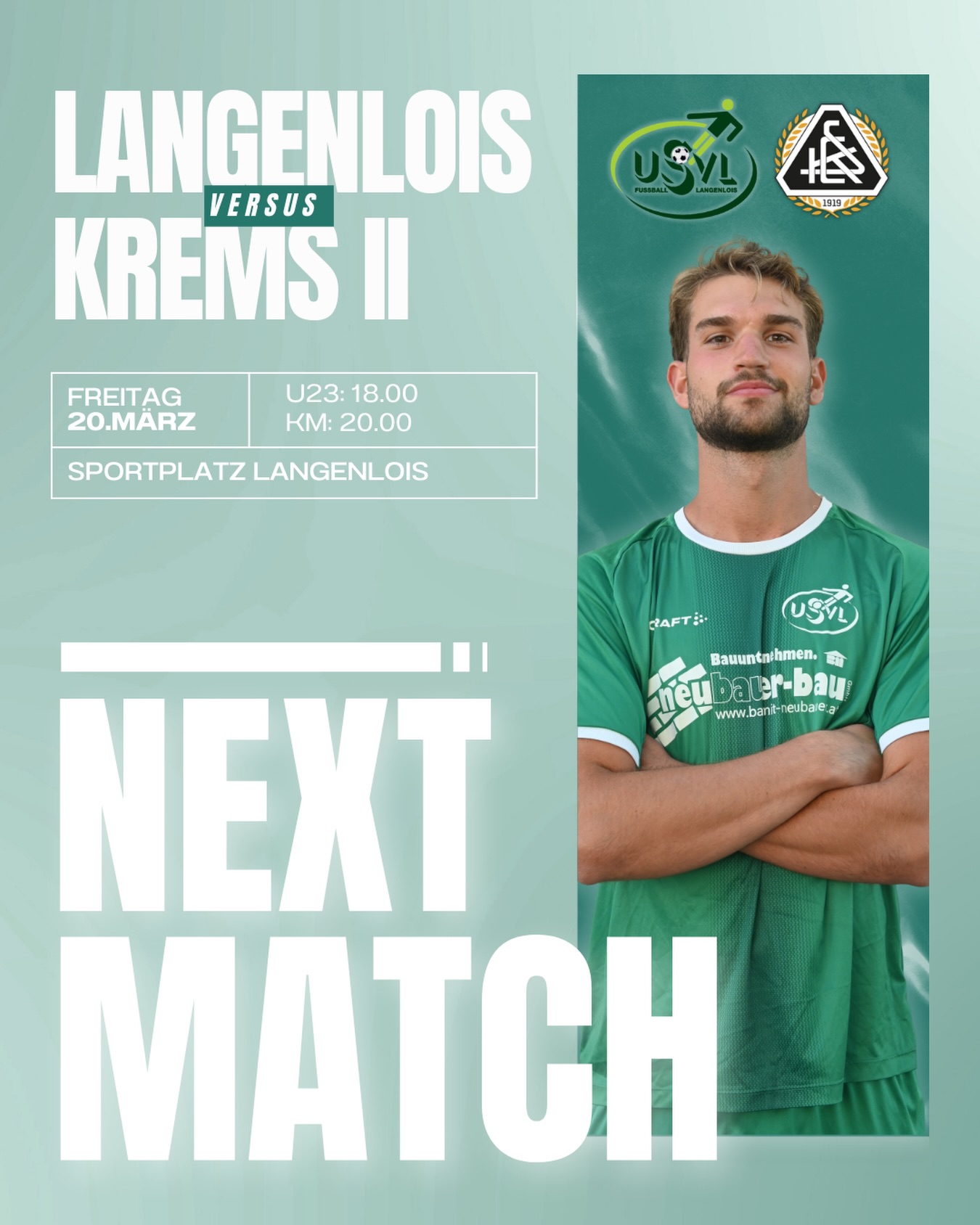 RÜCKRUNDENSTART 🔥
Nach einer intensiven Vorbereitung ist es endlich soweit – Rückrundenstart & Derbytime in Langenlois! 😎
Mit dem @kremser_sc wartet gleich ein besonderes Spiel auf uns. Wir wollen von Beginn an voll anschreiben und mit einem guten Gefühl in die Rückrunde starten. 🟢⚪️
Das letzte Duell in der Hinrunde endete in Rehberg mit einer Punkteteilung – das wollen wir dieses Mal ändern. 🤪
Unsere Jungs sind heiß und werden alles raushauen! 🤝
Kommt vorbei und unterstützt uns beim Auftakt! 🙌
Anpfiff:
18:00 Uhr – U23
20:00 Uhr – Kampfmannschaft
#forzausvl #loiserjungs #derbytime #rückrunde #heimspiel