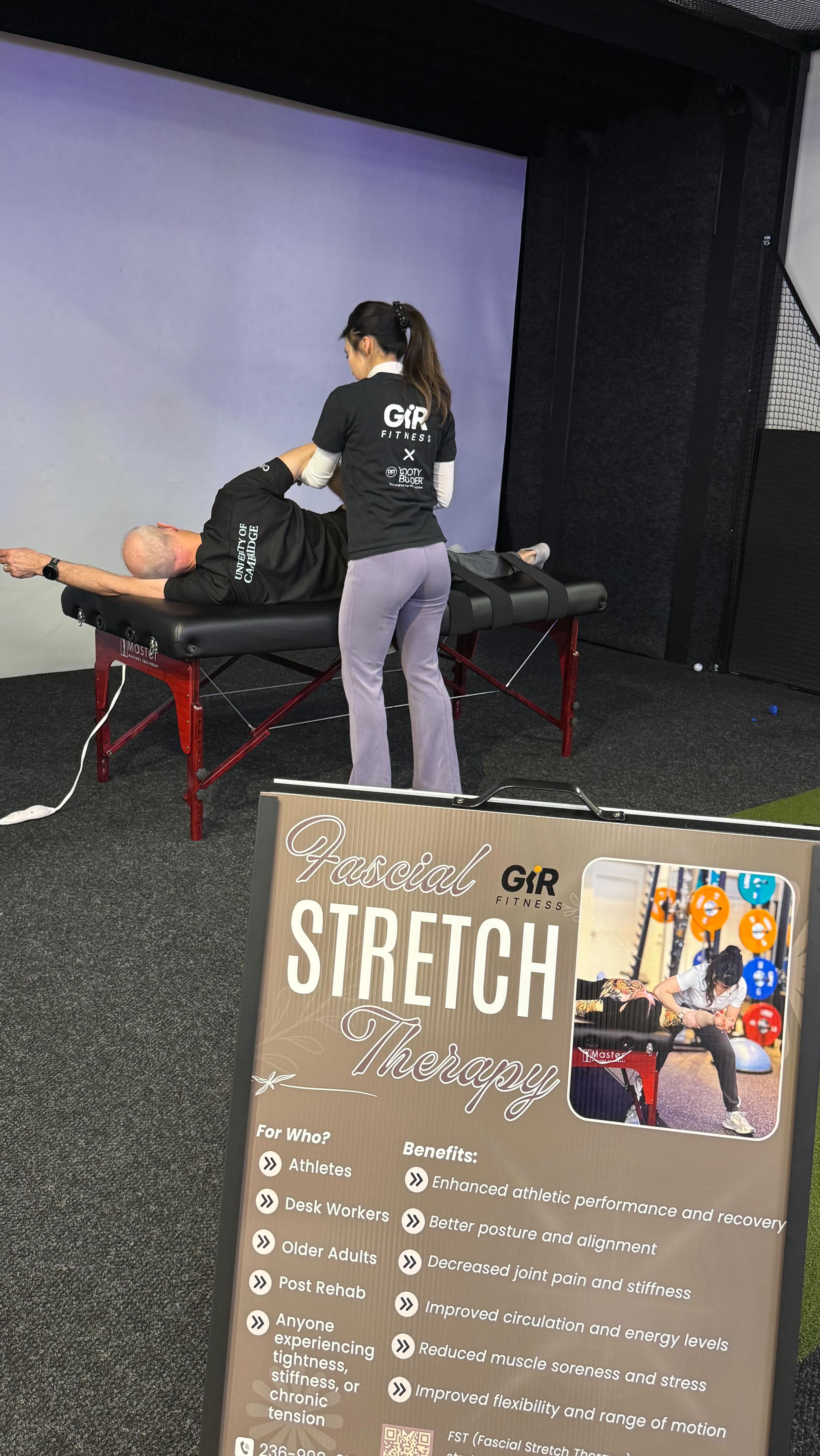 FST @ GiR 💙
Fascial Stretch Therapy
This isn’t just stretching.
This is how your body unlocks.
Fascial Stretch Therapy works through your nervous system, not against it — creating space, restoring movement, and improving how your body actually performs.
✨ Move better
✨ Recover faster
✨ Swing with more freedom
✨ Feel lighter, stronger, connected
At GiR, we don’t force flexibility.
We create it — intelligently.
Because when your fascia moves well… everything else follows.
Less restriction. More potential.