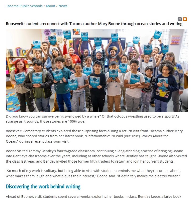 Thanks to @tacomaschools for allowing me to connect with students in such a meaningful way. Double thanks for sharing this story.
🔗 in my bio!
#tacomawa #middlegradebooks #kidlit #nonfictionforkids #writer