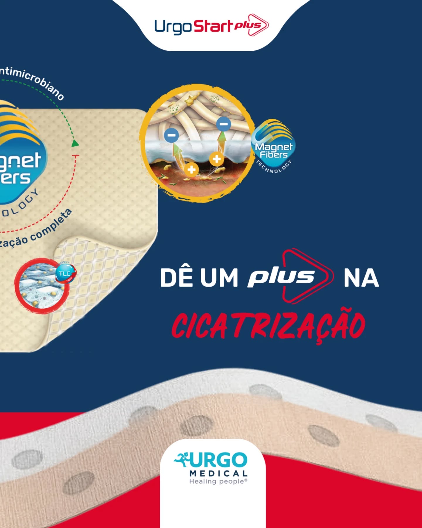 UrgoStart Plus combina a manutenção do desbridamento contínuo pelas Fibras Magnéticas com a ação de equilíbrio das metaloproteases por meio da TLC-NOSF.
Conheça nossa solução e acelere seus resultados no cuidado com lesões.