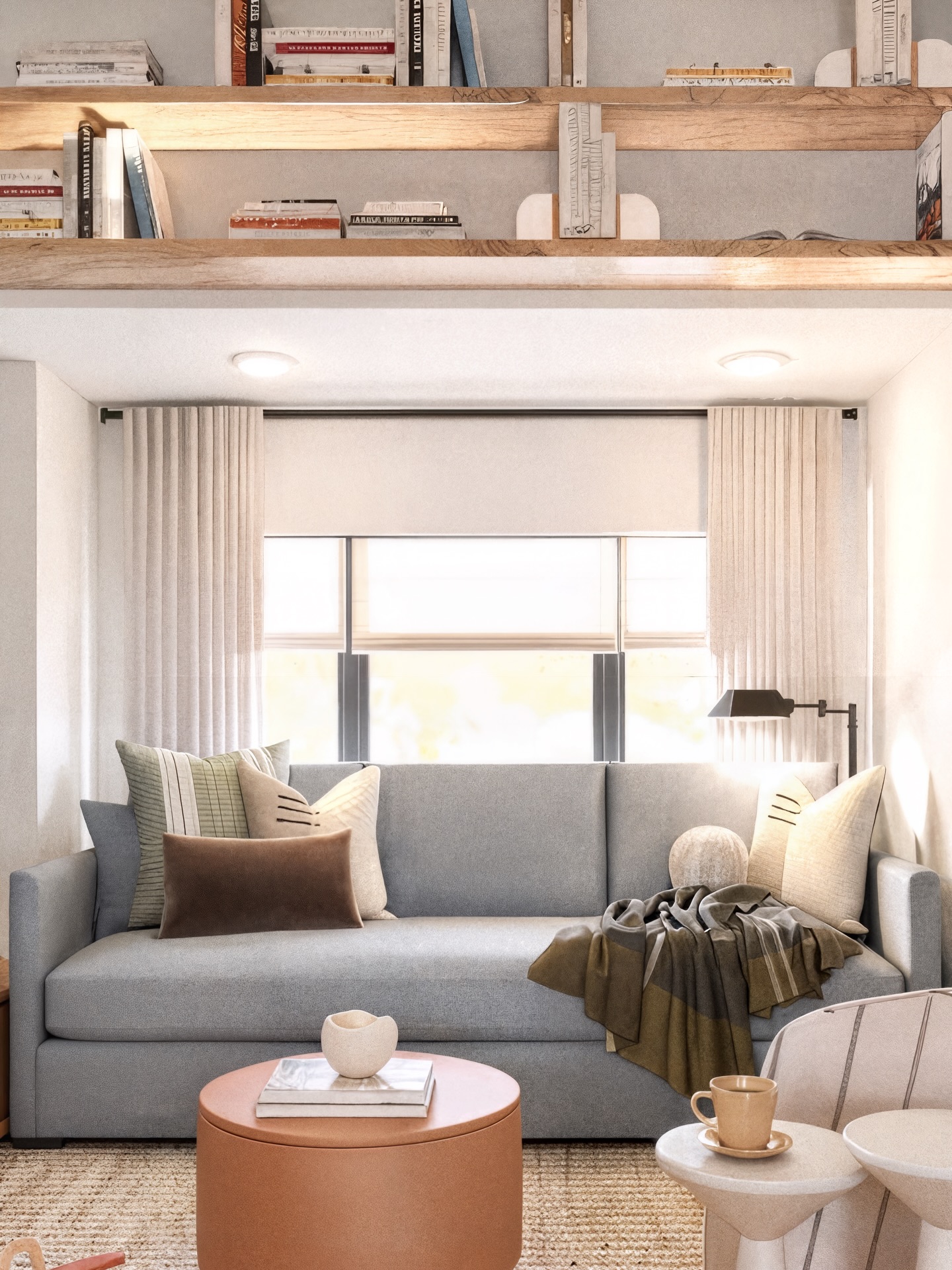 Just finished this space last week for an amazing client and I’m loving how it turned out ✨
It’s a small footprint, so every decision had to be intentional. We kept the palette soft and grounded with warm woods, linen textures, and a few deeper tones to add contrast without overwhelming the room. It leans modern organic, but still feels relaxed and genuinely lived in.
One of my favourite details is the shelving above. It gave us space for books and objects without taking up any floor area, and it gently draws the eye upward which helps the room feel more open.
Thoughtful, functional, and quietly layered in a way that supports how the space is actually used every day.
#modernorganic #smallspacedesign #interiorstyling #warmminimalism #functionaldesign