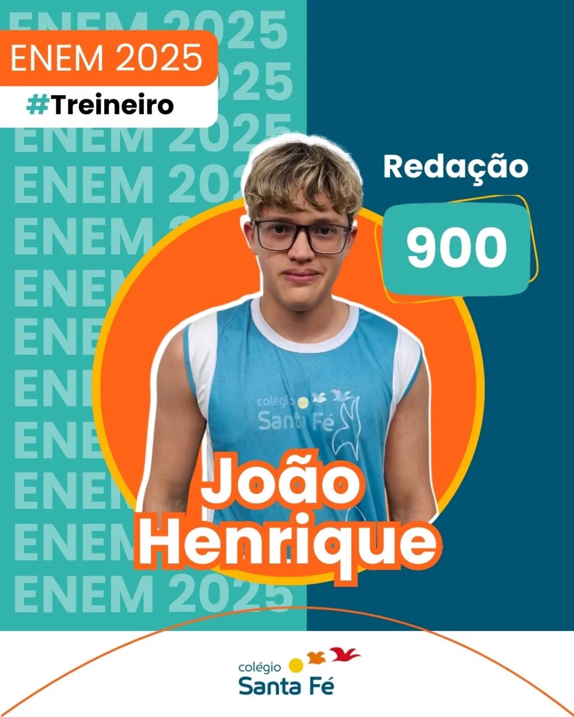 RESULTADO QUE INSPIRA 💙
900 na Redação do ENEM Treineiro.
Enquanto muitos ainda estão “começando a pensar” no futuro, nossos alunos já estão construindo ele, na prática.
Parabéns, João Henrique! 👏
Esse é só o começo de uma trajetória brilhante.