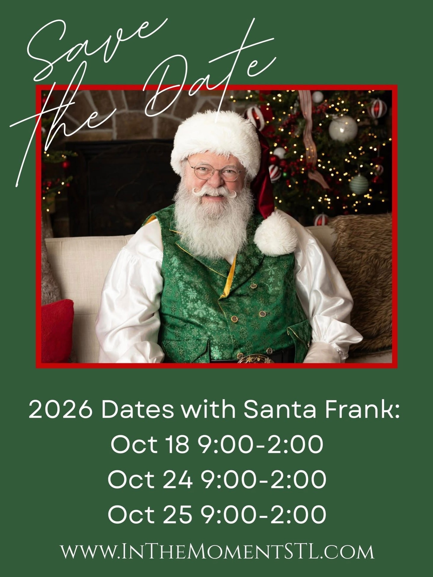 The contracts are signed for 2026! Save the date with Santa Frank! Who’s excited?! Signups will be July 1st!