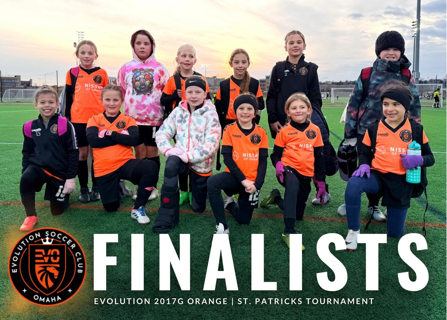 🥈 FINALISTS 🥈
EVO 2017G Orange
☘️ St. Patrick’s Tournament
Taking home 2nd place this chilly weekend before the snow fell. Took on two older 2016 teams and improved with each game. Way to go girls!
#omahaevolutionsoccerclub #EVOfamily
