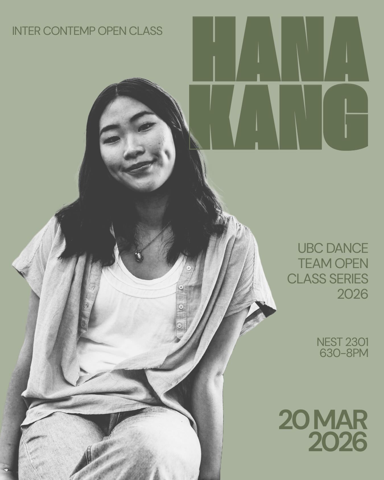 Hey UBC! No plans next Friday? Well now you do 🫵
@hanakangg will be teaching intermediate contemporary to Landslide!
Join us:
🗓️March 20th
🕢 630 PM
📍Nest 2301
Register via the link in our bio or just drop in. Class is $5 at the door
See you there💋