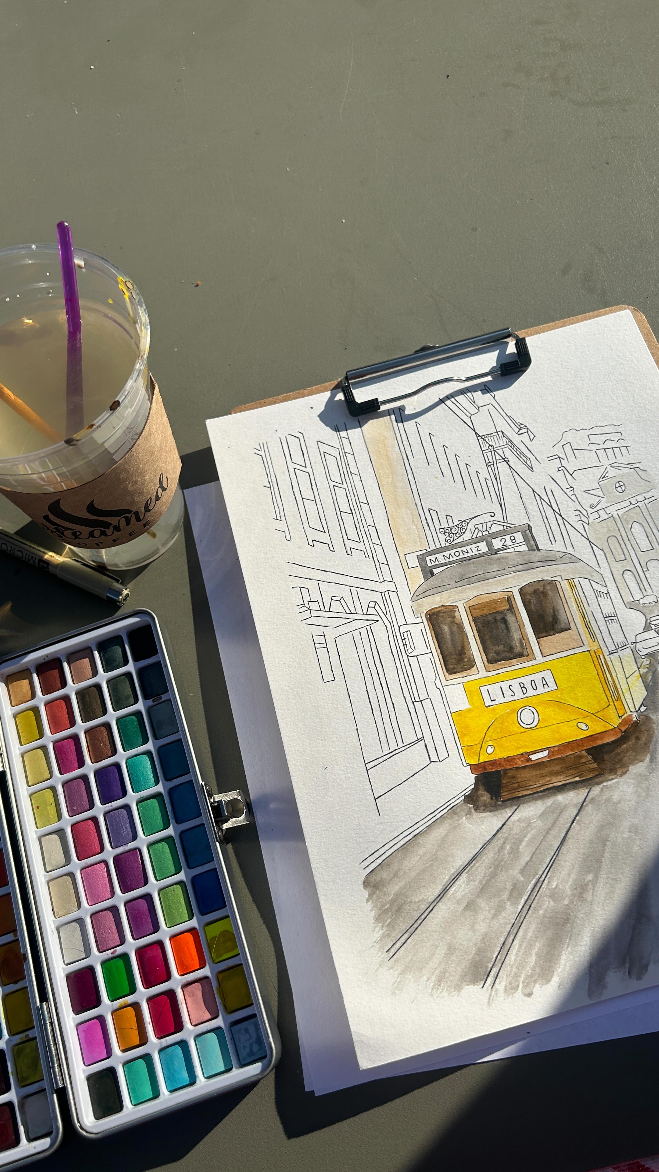 passport snapshots no. 2: lisbon, pt
i want this series to feel like each piece conveys one moment of what it feels like to be in another place. traveling is one of the most incredible life changing things so to be able to capture a moment from different places all across the world and create a piece that holds that emotion is my hope!!
#travelart #postcard #watercolor #artist #illustration #travellers