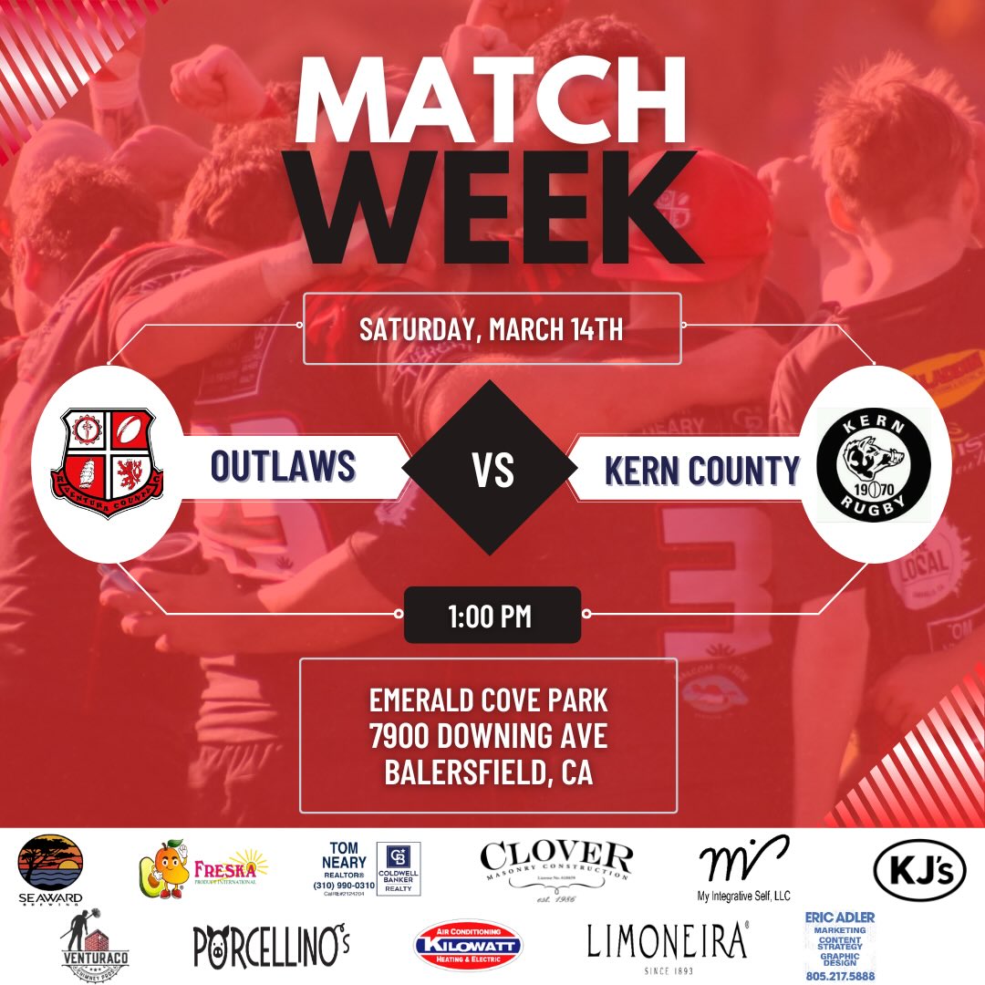 It’s match day, and the Outlaws are hitting the road to Bakersfield to take on Kern County!
WE ARE!