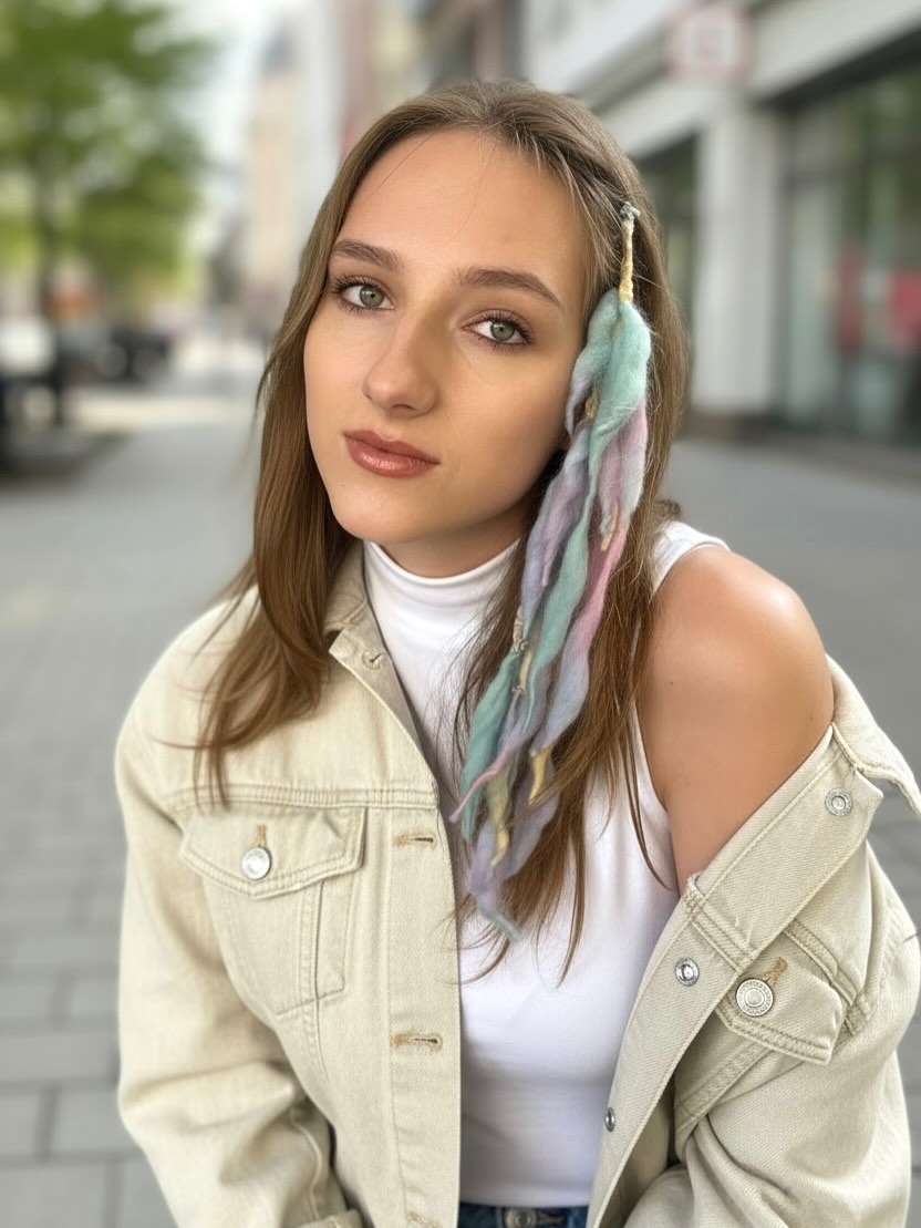 Charm your hair with Mai Niemi hair charms. You may be suprised by the effect!🐉🧚🩷#inspiredbyfinland
#mainiemihaircharms #mainiemifinnishfairytaleshop @wfw.ai @vlge__ @torikorttelit @finnishdesigners @nordicartistsofnewyork @mirjamh0kkanen