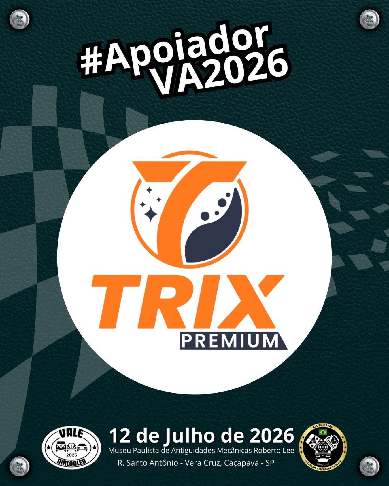 ✨🚗 Alta performance também no cuidado com o seu carro!
A @trix_loja_premium é referência em produtos de estética automotiva, oferecendo soluções de alta performance para quem não abre mão de ver o carro sempre impecável.
Limpeza, proteção e acabamento com qualidade profissional — porque clássico bem cuidado é clássico que chama atenção em qualquer lugar. 💎
#ValeAircooled2026 #TRIXPremium #EstéticaAutomotiva #DetalhamentoAutomotivo #carrosclassicos
