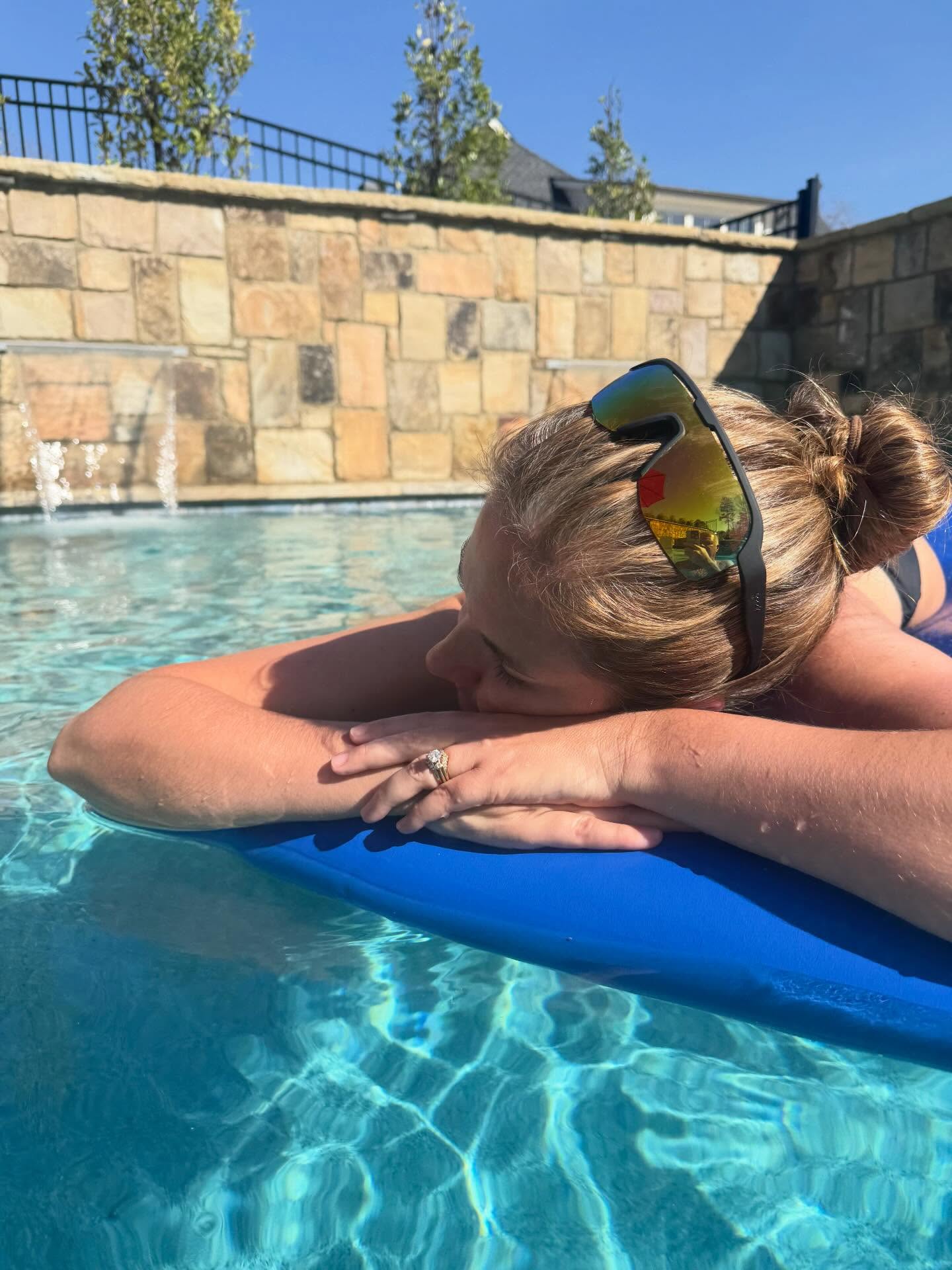 At home soaking up the sun to get a base tan for our next adventure! Where do you think we are off to this time?