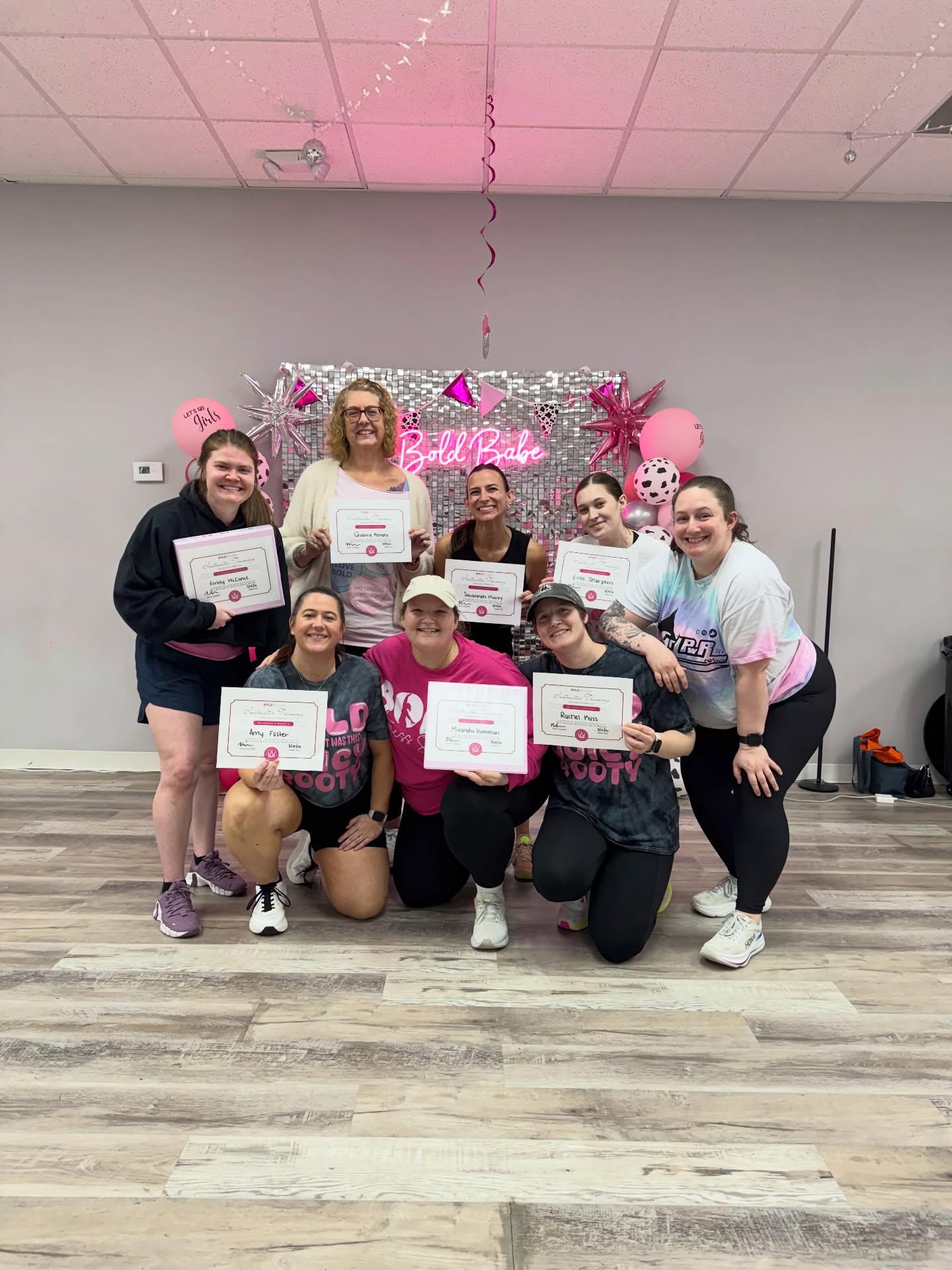 VERY proud to FINALLY get to say…
The first ever Bold Instructor certification IS IN THE BOOKS 👏🏻 We took a few of our staff members through a private training today, and they each worked so hard and did such an amazing job. You all are amazing and constantly inspire me. I’m BLOWN AWAY every time you share your magic!!
We can’t wait to use what we learned and workshopped together to make our classes even BETTER!
Public training coming soon!!! 😉💗