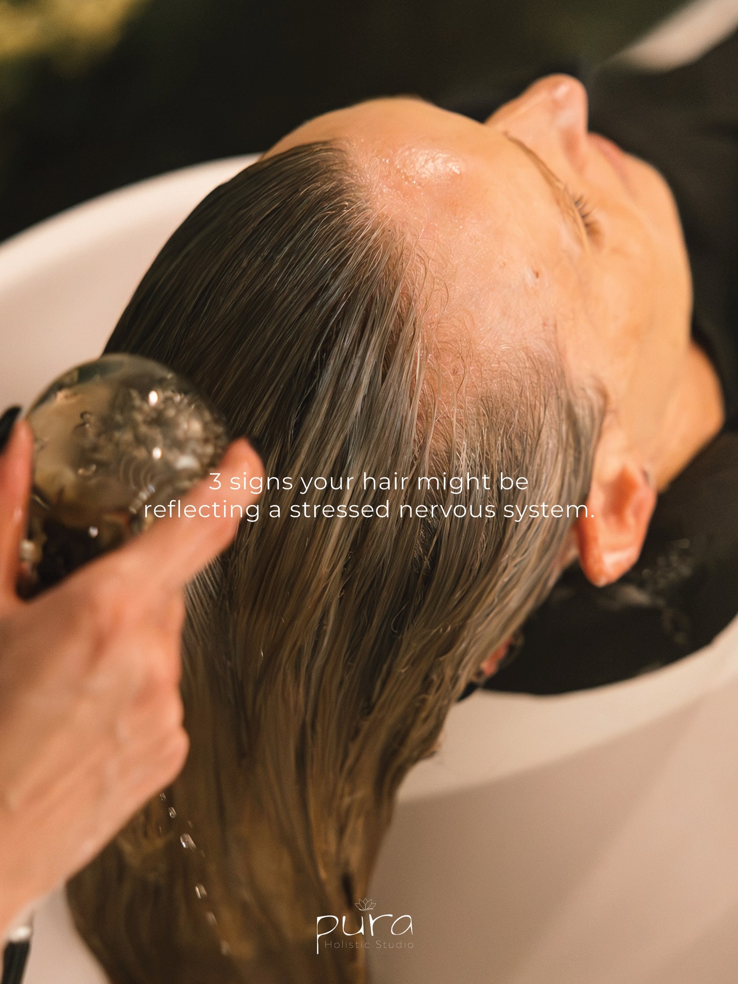 Hair health is often a reflection of what’s happening inside our body.
When the nervous system is under prolonged stress, the body shifts its priorities toward essential survival functions. As a result, hair growth and scalp health can sometimes be affected.
Here are three signs your hair may be responding to stress:
1. Increased shedding.
If you’ve noticed more hair than usual in the shower, on your pillow, or in your brush, it may be linked to stress. Stress can push more hairs into the resting phase of the hair cycle, which may lead to increased shedding a few months later.
2. Hair that feels thinner or lacks vitality.
When the body is under stress, nutrients and energy are directed toward vital organs first. This can sometimes leave hair looking less full, weaker, or lacking the vitality it once had.
3. A scalp that feels more sensitive or reactive.
The nervous system and skin are closely connected. Stress can influence circulation, inflammation, and oil balance, which may lead to a scalp that feels more sensitive, dry, or easily irritated.
Hair health is rarely just about the hair itself. The scalp, nervous system, lifestyle, and overall wellbeing all play an important role in creating a healthy environment for hair to grow. That’s why in our salon we take a holistic approach to hair and scalp health, supporting not just the hair you see, but the environment it grows from.
If your hair has been feeling different lately, it might be worth looking a little deeper!