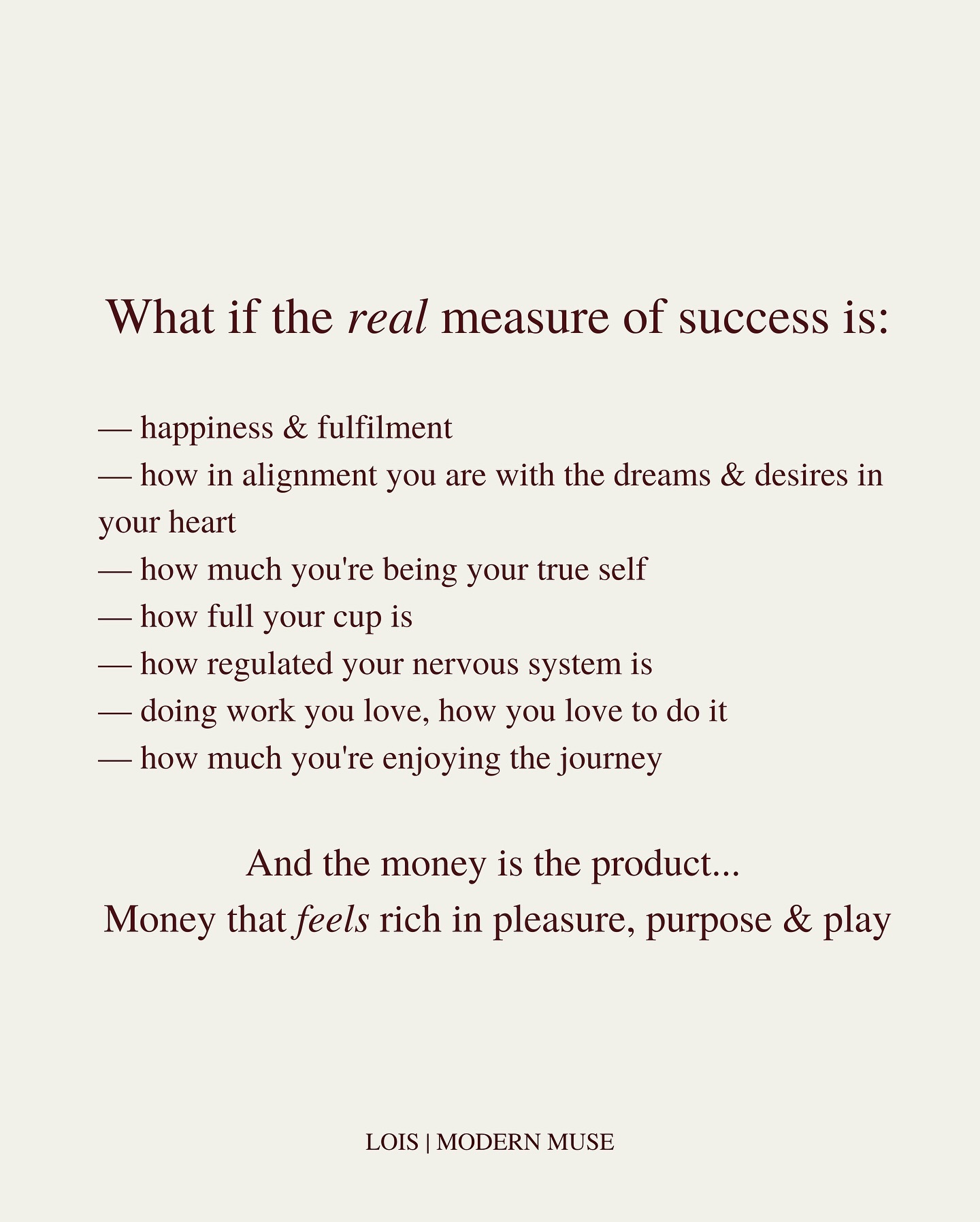 If your vibe is creating success that does good AND feels good — you belong here @modernmuseuk 🫶🏼
—
—
—
—
#myownmuse #redefinesuccess #chooseyourself #ownyoureveryday #setyourselffree #successgoals #successquotes #redefiningsuccess #visionboard #goalsettingtips #goalsetting #yourbusinessyourway #workforyourself #onlinebusinesssuccess #worthyandwealthy #mindsetshifts #perspectiveshift #personalpower #personaldevelopment #lifestylebusiness #freedomovereverything #freedombusiness #mindsetcoachingforwomen #alignedbusiness #femaleonlinecoach #createyourhappy #visioncasting #selflovery
—
—
—
Follow @modernmuseuk to learn more about cultivating self—love, expanding your identity and building a personal brand so you can transform lives with your unique magic while living a life rich in pleasure, purpose and play. 🫶🏼