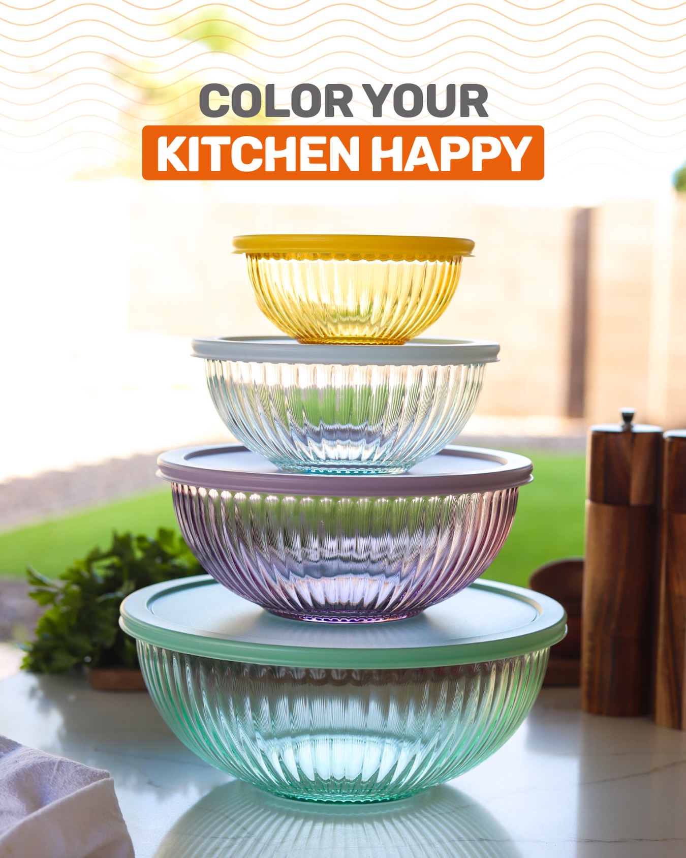 Storage that’s just as beautiful as it is practical, because fresh food deserves fresh colors