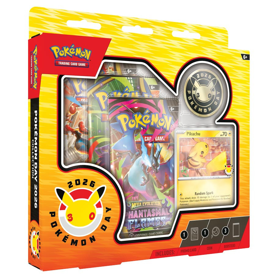 Pokémon Day 2026 Collection — Pikachu promo card, 30th anniversary coin, + 3 booster packs. Perfect for collectors and fans! ✨ Link in Bio #PokemonDay #Pokemon30 #Pikachu #TCG #CardCollectors