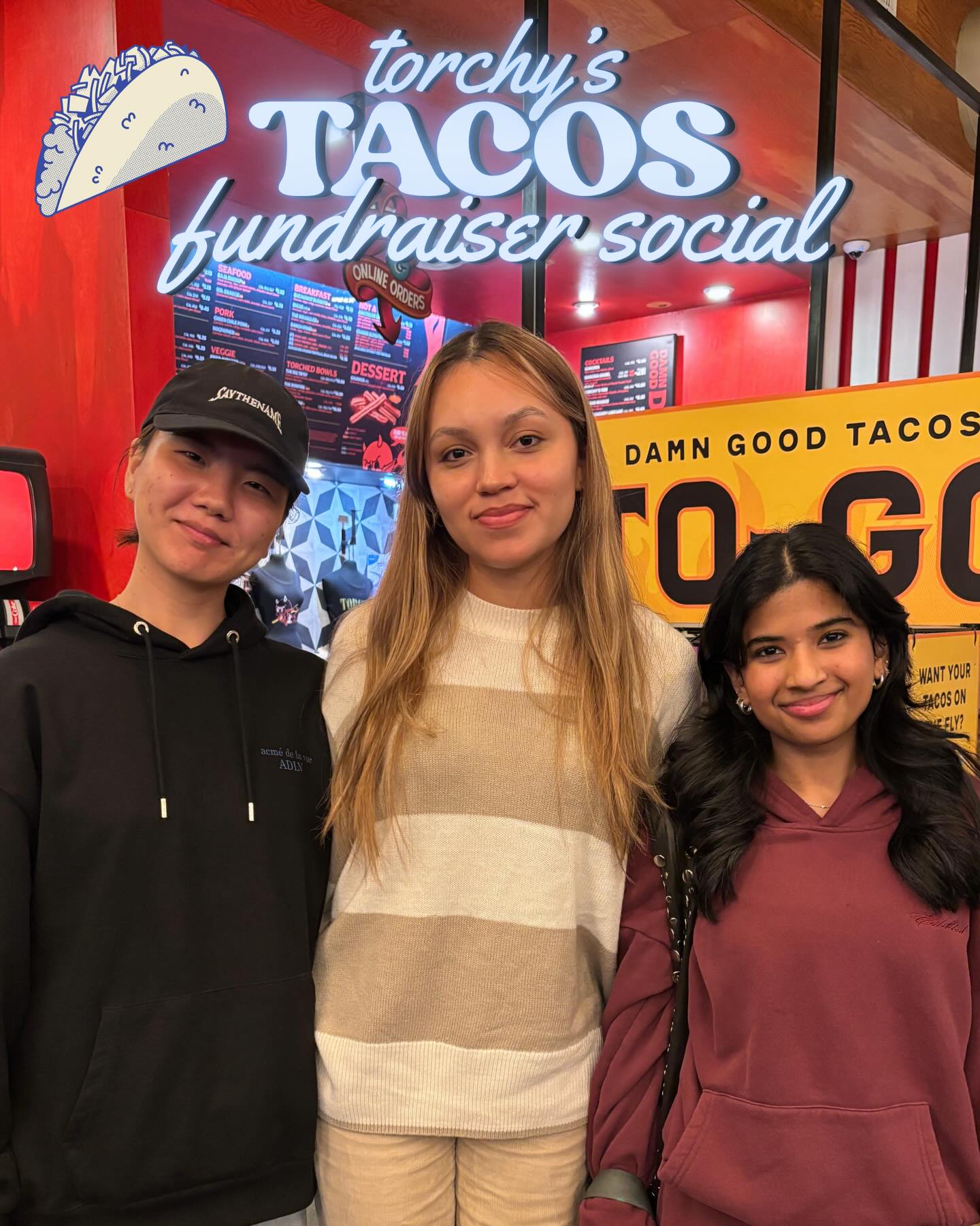 BIG THANK YOU to everyone who supported UTD PDA at Torchy’s Tacos! It was so fun eating and chatting with you all 😋🌮
We hope you have a great Spring Break and look forward to seeing you all again at our (many) upcoming events! 😎
#whoosh