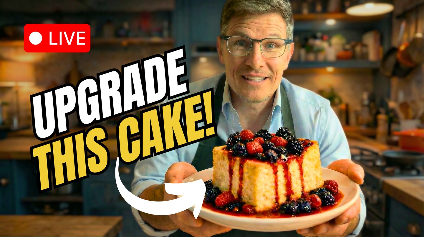🍰 Live Tuesday: The Secret to "Upgraded" Angel Food Cake