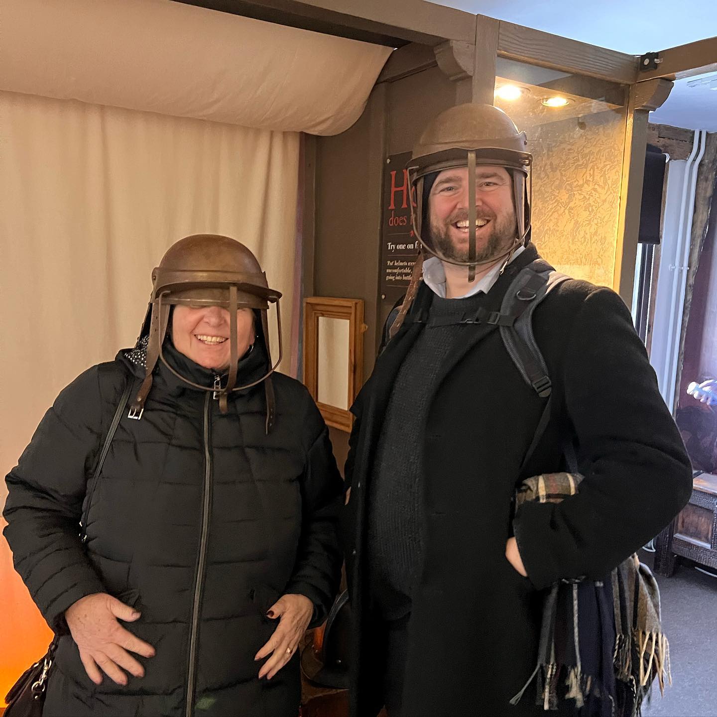 Roundheads or Cavaliers? Inspired by the excellent History of England’s current deep dive into the British Civil Wars of the 1600s I’ve been doing some research into possible civil war tour sites around England.
Here I am at Oliver Cromwell’s House in Ely, assisted ably by my Mother in Law.
They ask the question at the end of your tour here: was Cromwell, who ruled the country as the Lord Protector, a villain or a hero? You’ll need to come on a tour if you want to hear my answer.
•
•
•
Hello. I’m William Harry Mitchell, a Blue Badge Tourist Guide and Historical Interpreter. I lead tours around London and all over England. Want a tour? Have a look at my website (link in bio) for some ideas and get in touch through the contact form. @whmtours
#historyofengland #travelswithmymotherinlaw #history #investigation #olivercromwell #cromwell #civilwar #roundhead #cavalier #ely #helmets #doubleact #pilgrim #17thcentury #1600s #adventure #tour #tours #tourguide #touristguide #bluebadgeguide