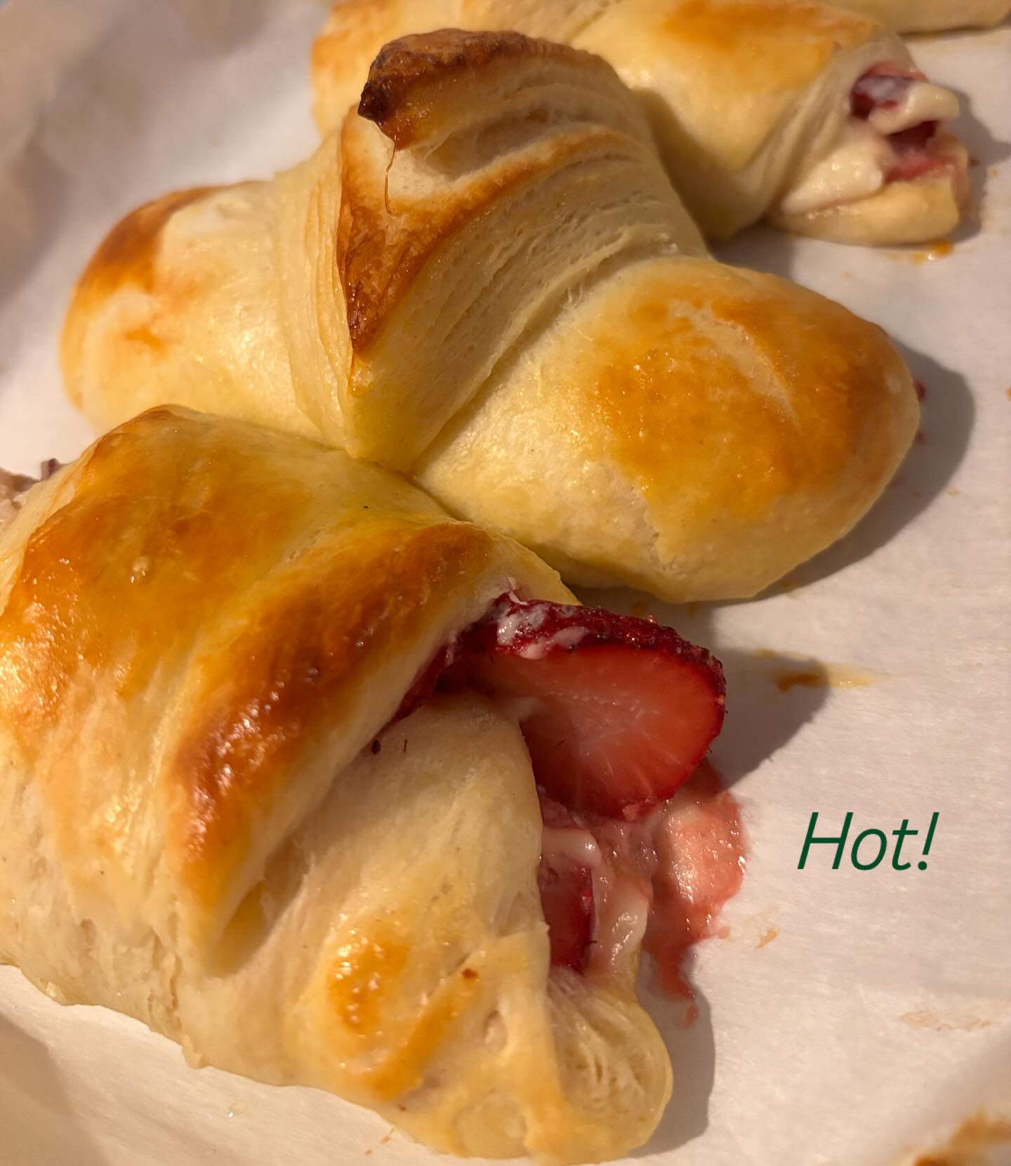 Hot and fresh strawberry cream cheese danishes! Come grab one and have a complimentary coffee! Limited quantities!!! 🍓🍓🍓🍓