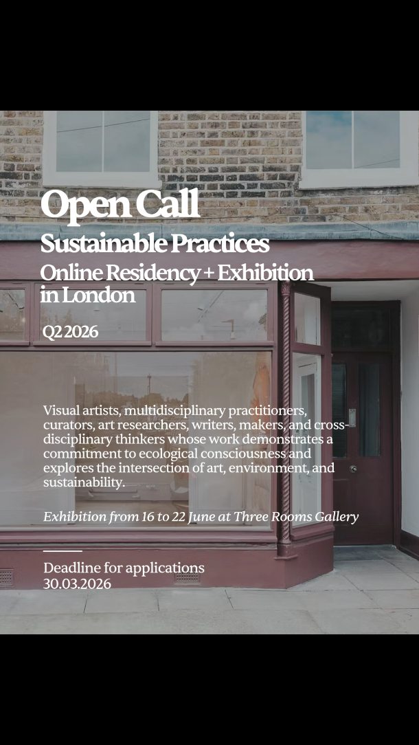 Open Call: Join our next hybrid residency featuring an extended exhibition period in London!
This hybrid program spans 8 weeks online, featuring three weekly sessions: a group meeting, an expert lecture, and a dedicated curatorial session with Joana Alarcão, culminating in a week physical exhibition in London. Participants will also benefit from specialized meetings with a sustainability expert and a guest curator.
We welcome all artistic practices, provided the work focuses on ecology, environmental consciousness, or social/political issues. Our residency is designed as a collaborative ecosystem where artists grow through peer exchange and expert mentorship.
For full details, program dates, and to see our previous artists-in-residence, please visit the info package, website and open call links in our bio.
Program Dates:
Q2: April 20 – June 12, 2026
Application Deadline:
March 30, 2026
#sustainableart #exhibitioninlondon
#ecologicalart #artforchange #artresidencyprogram