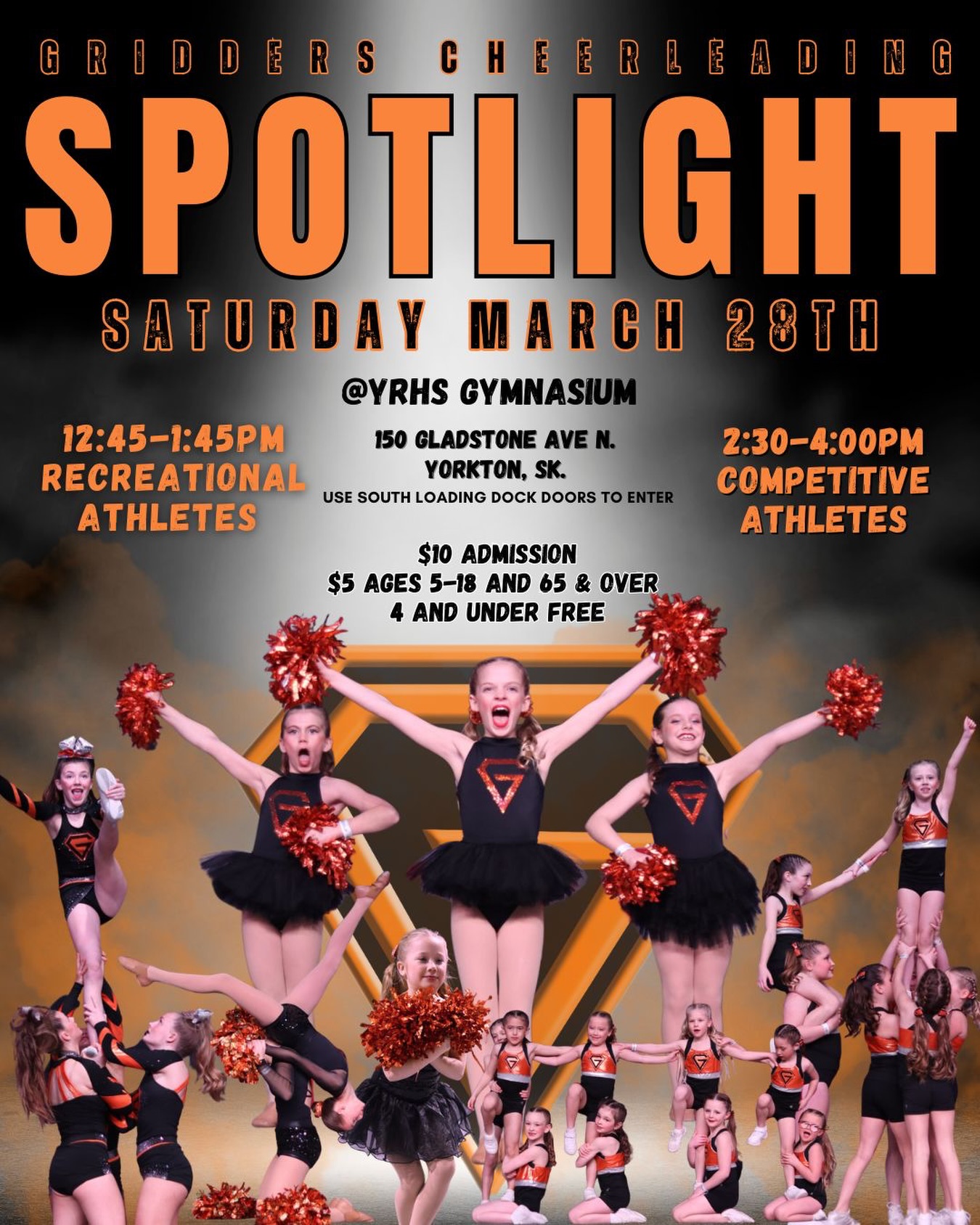 Mark your calendars 🗓️
Join us on March 28th at YRHS for our annual Gridders Cheerleading Spotlight!🤩
Come celebrate an incredible season with us and watch all of our athletes take the floor to showcase their routines they’ve worked so hard on all year to recognize their dedication, growth, and achievements!
—
GIVEAWAY ALERT🚨‼️
Want a chance to win a Gridders prize pack? 👀
• Like this post
• Tag your friends & family to come cheer us on
• Follow us @griddercheer
• Share this post to your story for an extra entry!
————————————————
Winner will be drawn at Spotlight on March 28th!
#sask#spotlight#gridderscheer#griddersgym#cheer