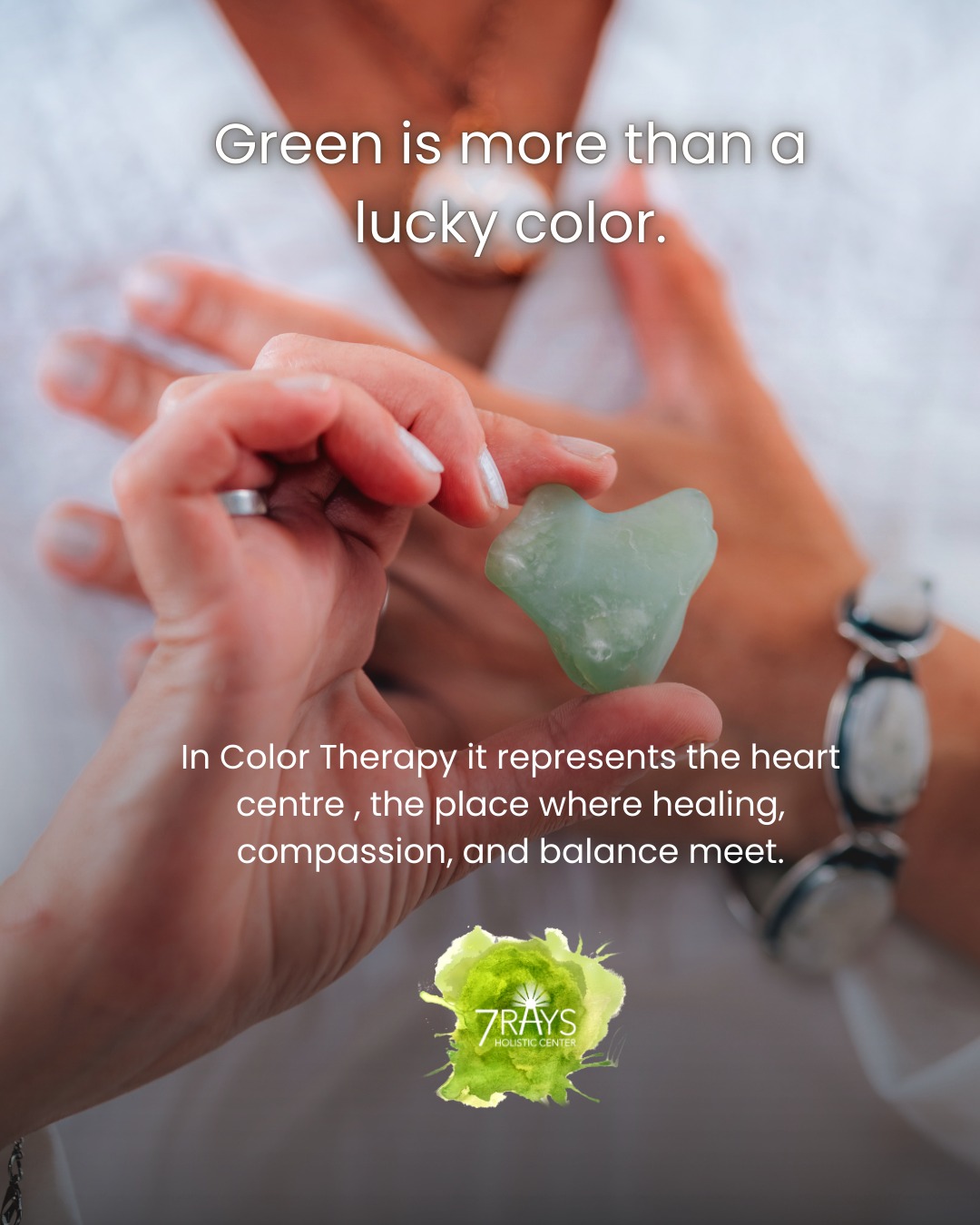 ☘️ A little St Patrick’s Day wisdom
Green is more than a lucky color.
In Color Therapy it represents the heart centre , the place where healing, compassion, and balance meet.
Perhaps today is simply an invitation to soften and open the heart.
#colortherapy #familyconstellations #CrystalHealing #EnergyWork #Intuition #Productivity #SpiritualGrowth
#ColorTherapy #SelfExpression #ChakraHealing #7rays