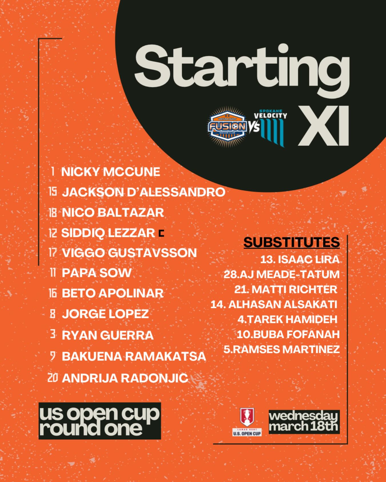 Starting XI @opencup
Academy player Ryan Guerra makes his senior team debut 🫡
