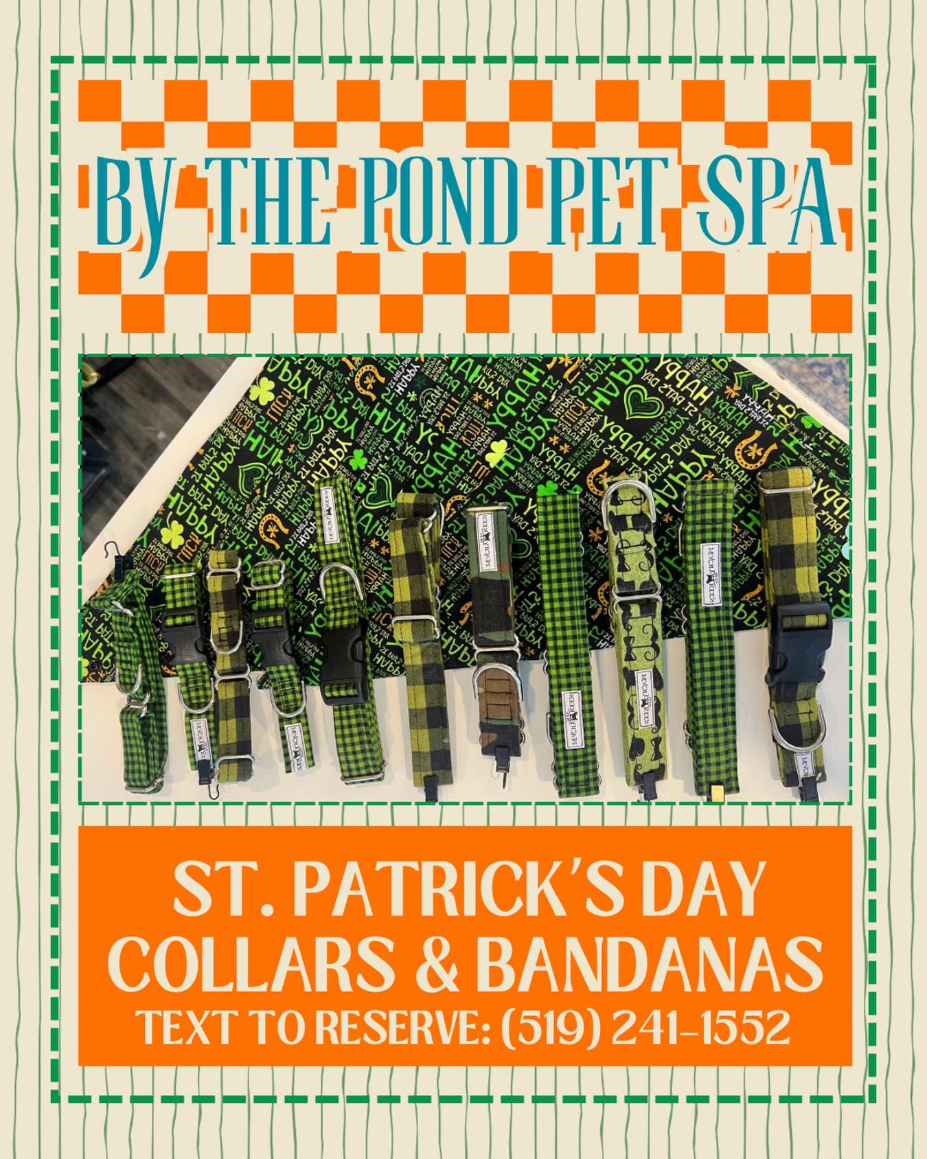 Test your luck with a new St. Patrick’s Day collar or bandana for your pup 🍀
Text now to have your pick set aside for purchase before we sell out: (519) 241-1552
#stpatricksday #dogsofinstagram #dogcollars #dogbandanas #cambridgeontario