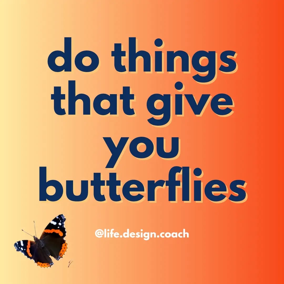 Ahh that feeling 🦋 Is it good or bad? You literally feel it in your belly. It can bring up both a grimace and smile. It's the perfect combination of excitement and nervousness - a state you want to be in when you know you are living a great life. You are pushing yourself, maybe to something new. But you are excited by it, anticipating what will happen, feeling a transformation or challenge coming.
Sometimes in this world of self-love, we try to avoid this feeling, mistaking it for anxiety or fear. We retreat back to our comfort zone to avoid this warning sign, we think we should avoid the discomfort of it. But try to embrace it instead. Know that nervousness and excitement are two sides of the same coin. And if there is a tiny part of your turning stomach that is making you smile, follow that sign instead.
I've got this when I enter a race, or start a new job, or sign up to some training, or book a trip, or at the start of a relationship. There's a clear pattern.
When do you get butterflies? What could you sign up for or start that could give you that feeling?
Don't avoid it, feel it, embrace it. This is where the good stuff happens.
