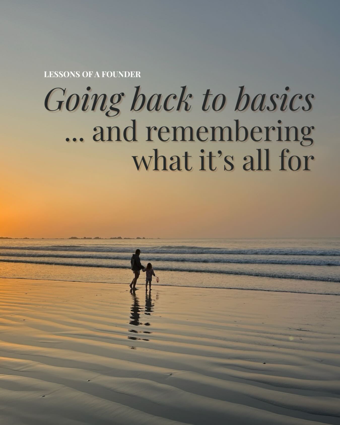One of the biggest lessons in life and in business is to stop, drop, and roll back in time. Remembering what it’s all for to begin with.
Why you came this way.
What the sweat is pouring into … really.
On a granular level - when the applause goes quiet, nobody is watching, deadlines are mounting and life still needs you to life - going back to your WHY sets you back on kilter.
If nobody has said it to you today yet - let me be the first one - you’re doing great. Thank you. Keep going. You’re almost there. 💪
