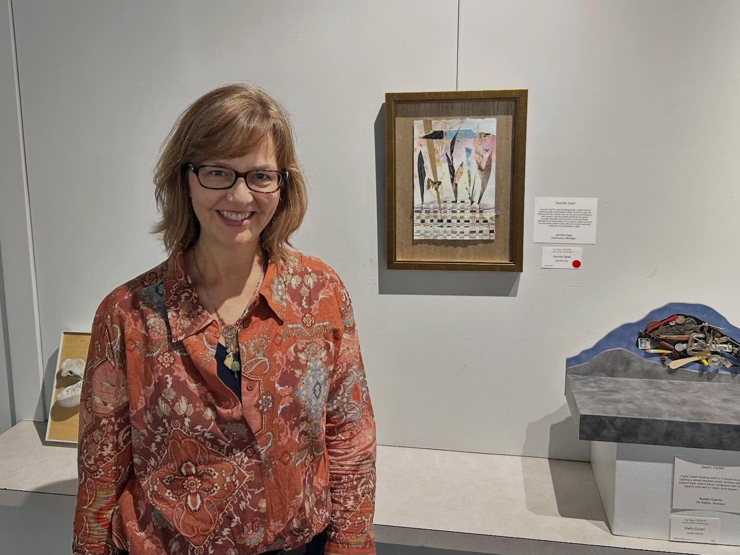 I’m grateful for the support of my family who made the trip to Ludington for the opening reception of “Cut, Paste, Create” at the Ludington Area Center for the Arts on March 6. Thank you @lacaarts for showcasing collage and mixed media artists!
#collageartist #jengatz #openingreception #artexhibit #michiganartist