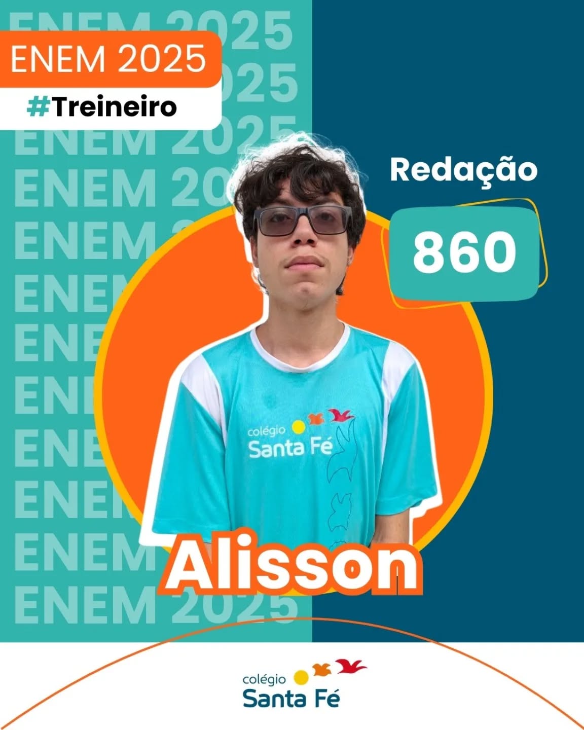 RESULTADO QUE INSPIRA 💙
860 na Redação do ENEM Treineiro.
Enquanto muitos ainda estão “começando a pensar” no futuro, nossos alunos já estão construindo ele, na prática.
Parabéns, Alisson! 👏
Esse é só o começo de uma trajetória brilhante.