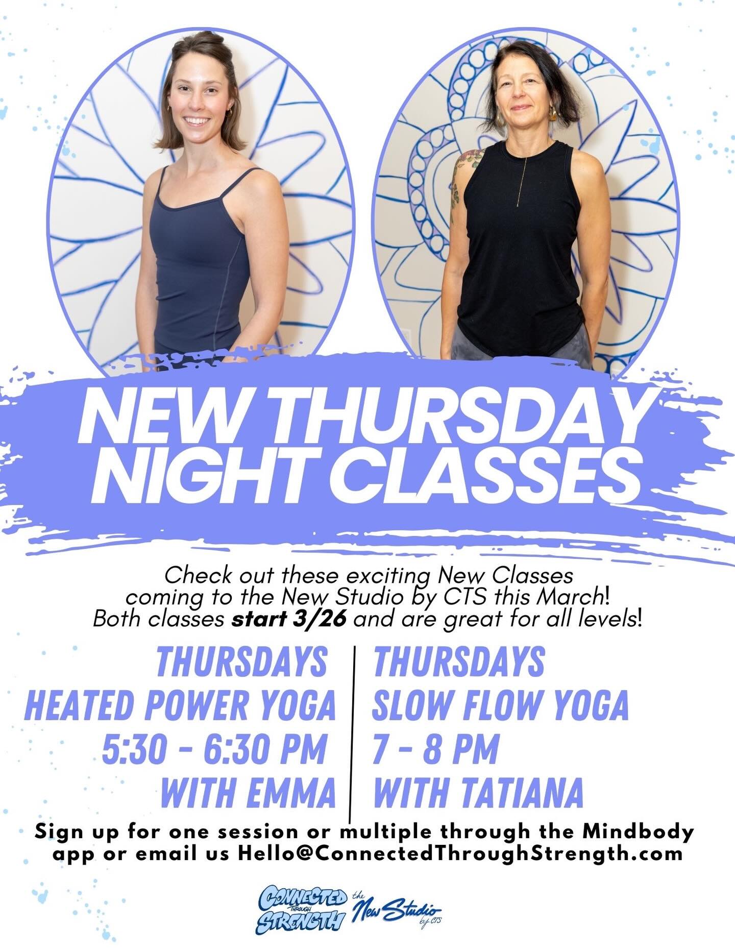 Big news!!! Starting on 3/26, we have 2 new Thursday night classes available!!!!
Join Emma for Heated Power Yoga on Thursdays from 5:30 - 6:30pm & join Tatiana for Slow Flow Yoga from 7 - 8pm!!!!
Tatiana and Emma are so fantastic and you are going to LOVE their classes!!! Reserve your spot now on the Mindbody app!!
#bostonfitness #bostonyoga #bostonblogger #bostonbusinesswomen #yogastudio